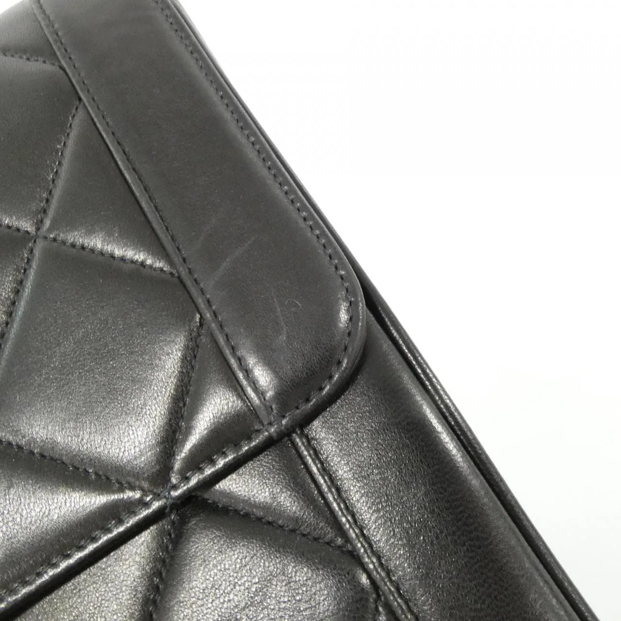 CHANEL Handbag Lambskin Black Lambskin Rank A - Thumbnail 4