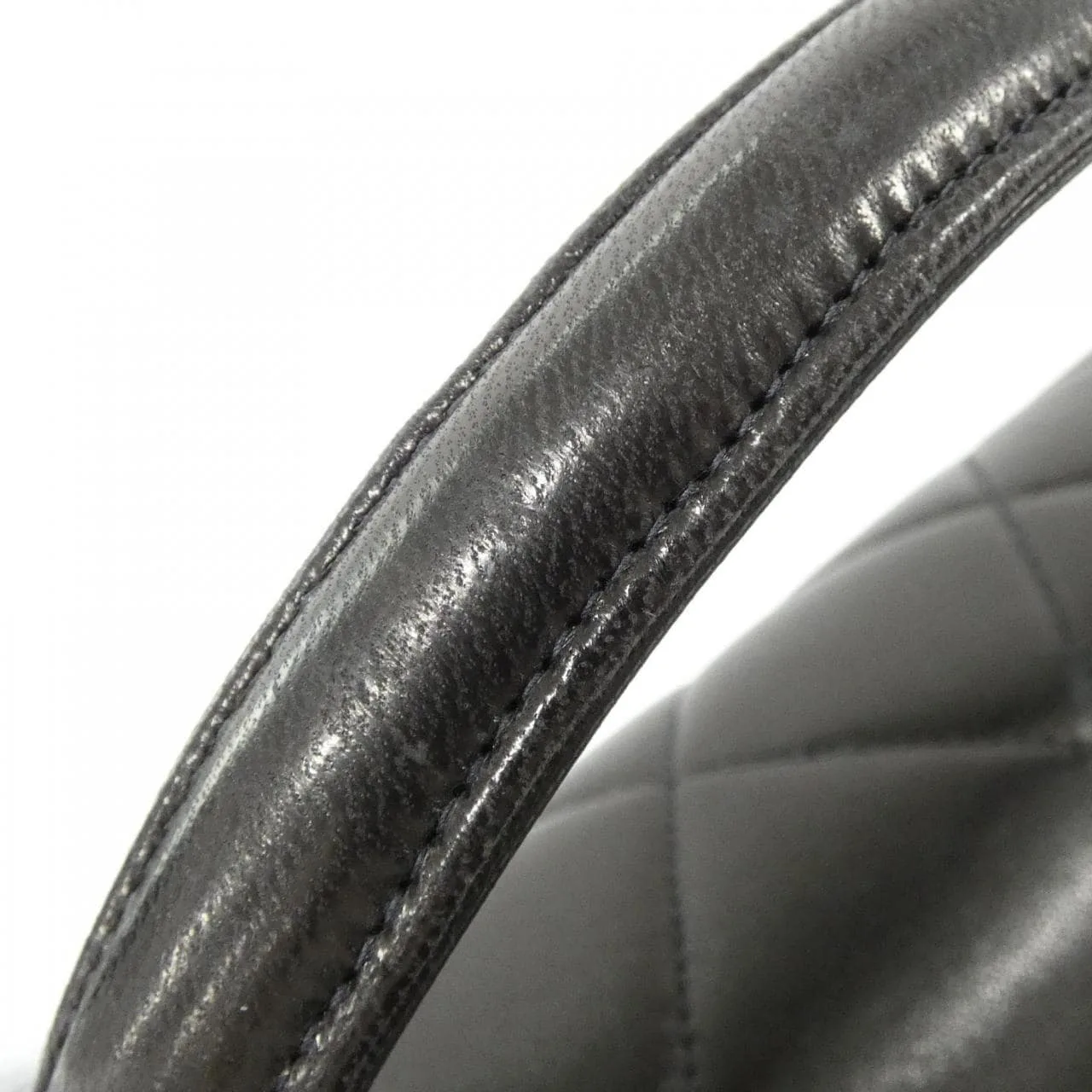 CHANEL Handbag Lambskin Black Lambskin Rank A - Thumbnail 6