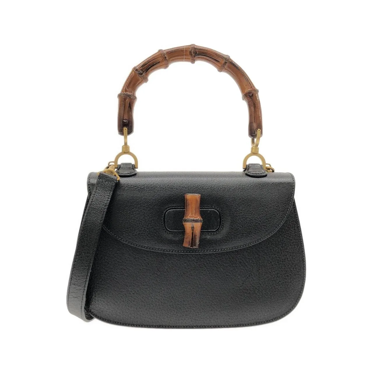 GUCCI 000 1227 Handbag Leather Black