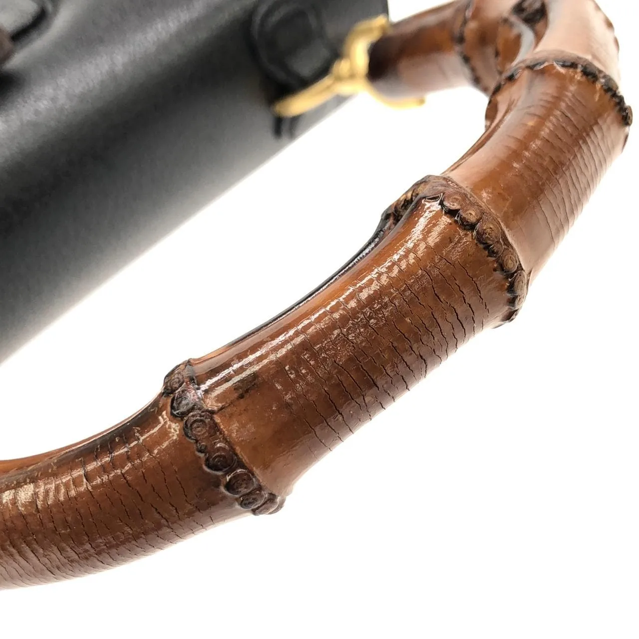 GUCCI 000 1227 Handbag Leather 黑色 皮革 中古品A - 縮圖 7