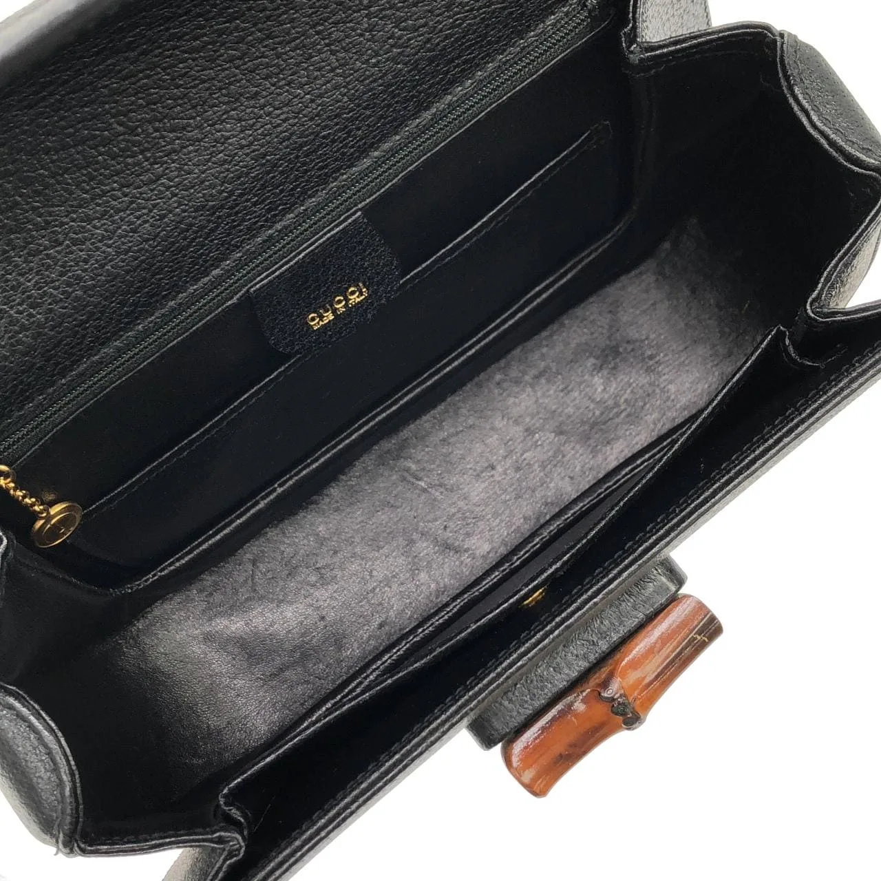 GUCCI 000 1227 Handbag Leather 黑色 皮革 中古品A - 縮圖 8