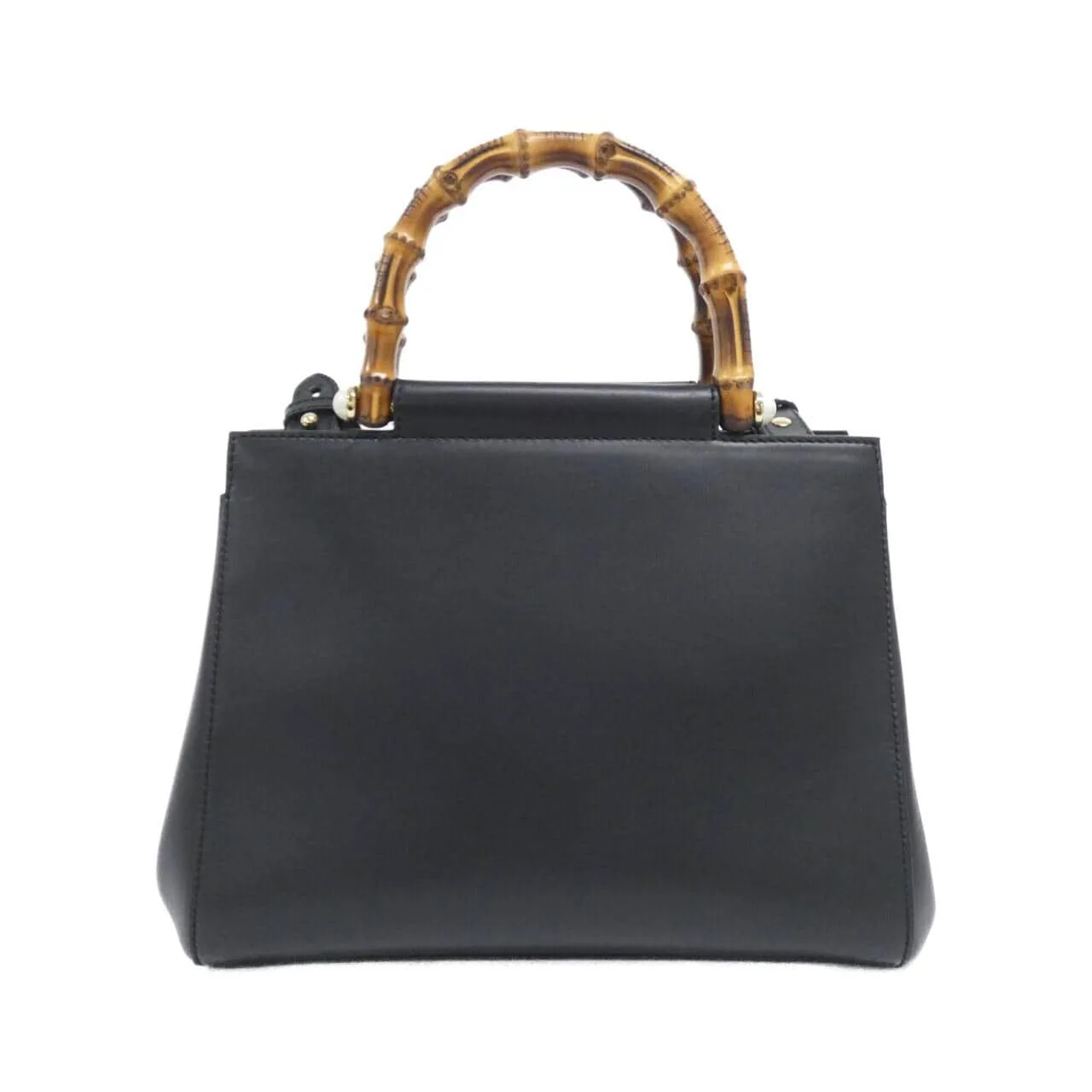 GUCCI 453767 DVU0G Handbag Leather 黑色 皮革 中古品A - 縮圖 2