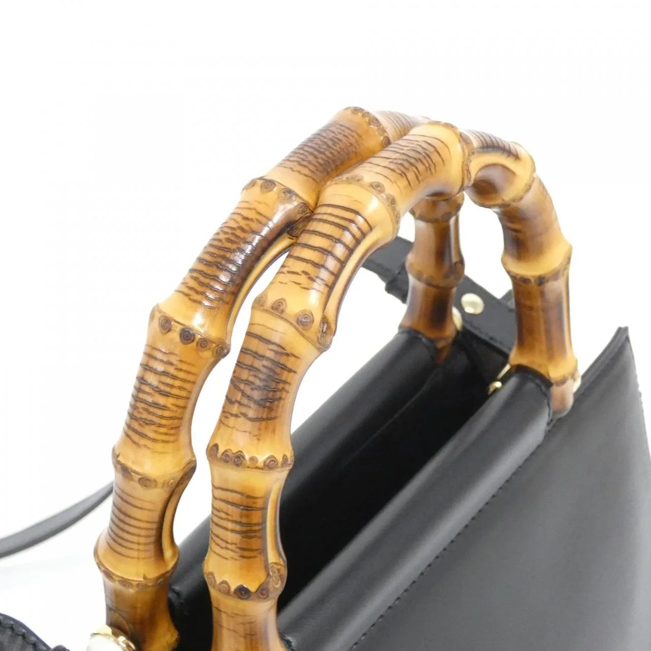 GUCCI 453767 DVU0G Handbag Leather 黑色 皮革 中古品A - 縮圖 8