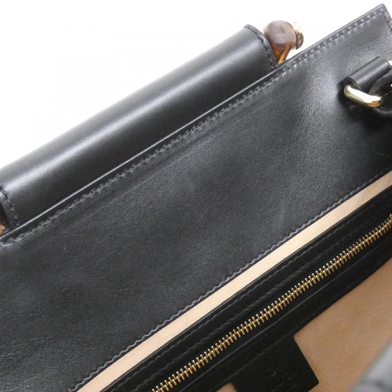 GUCCI 453767 DVU0G Handbag Leather 黑色 皮革 中古品A - 縮圖 10