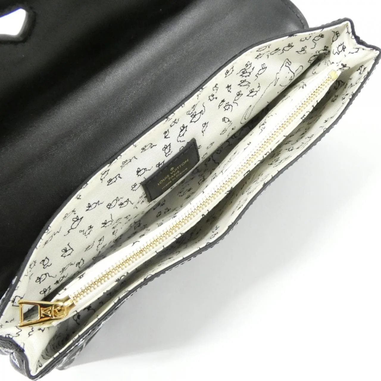 LOUIS VUITTON Pochette M52935 Shoulder Lambskin 黑色 羊皮 中古品A - 縮圖 7