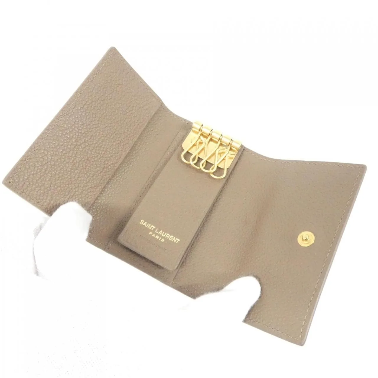 SAINT LAURENT 693749 B680J Key Case Black Rank A - Thumbnail 4