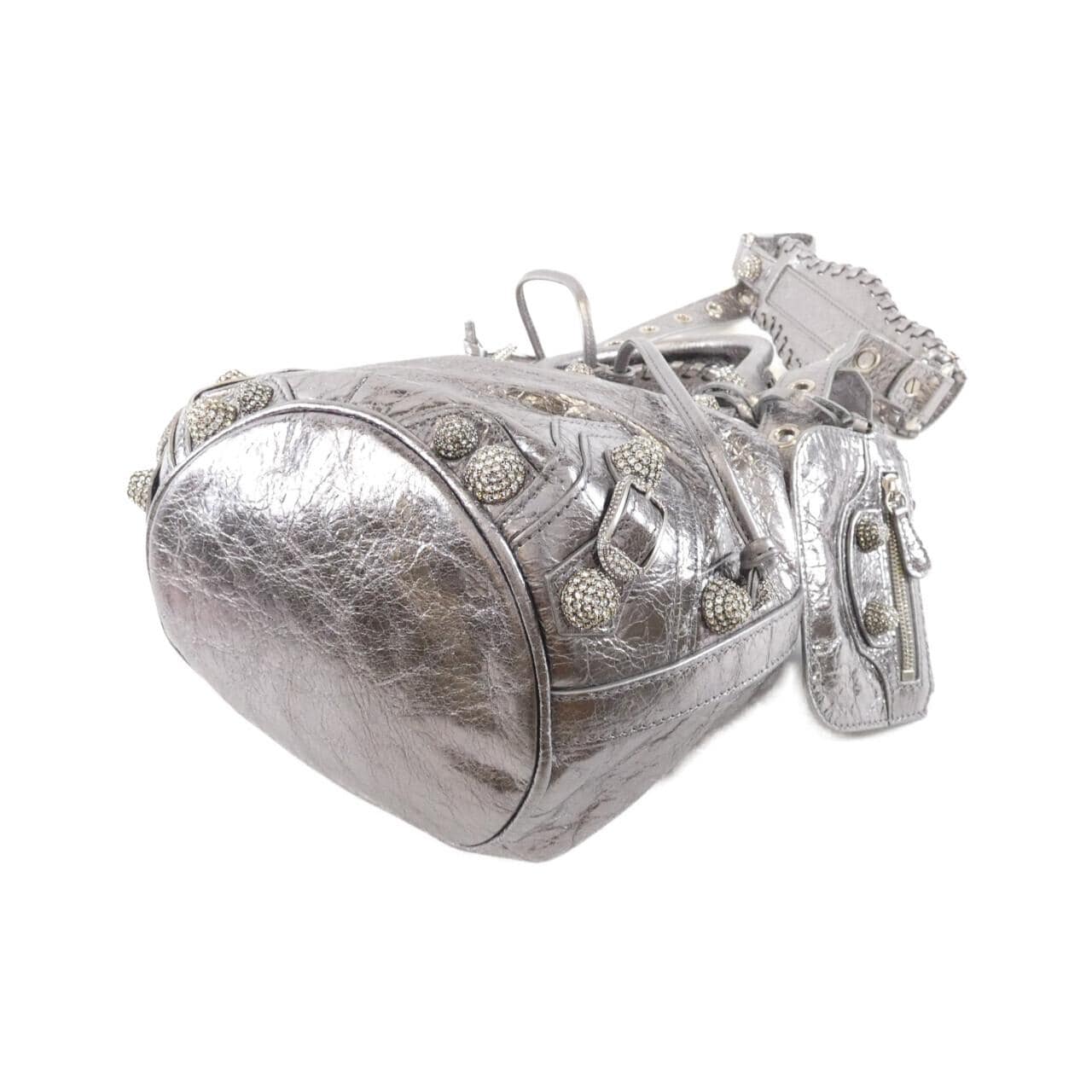 BALENCIAGA Le Cagole 702432 Bag Leather 黑色 皮革 中古品A - 縮圖 3