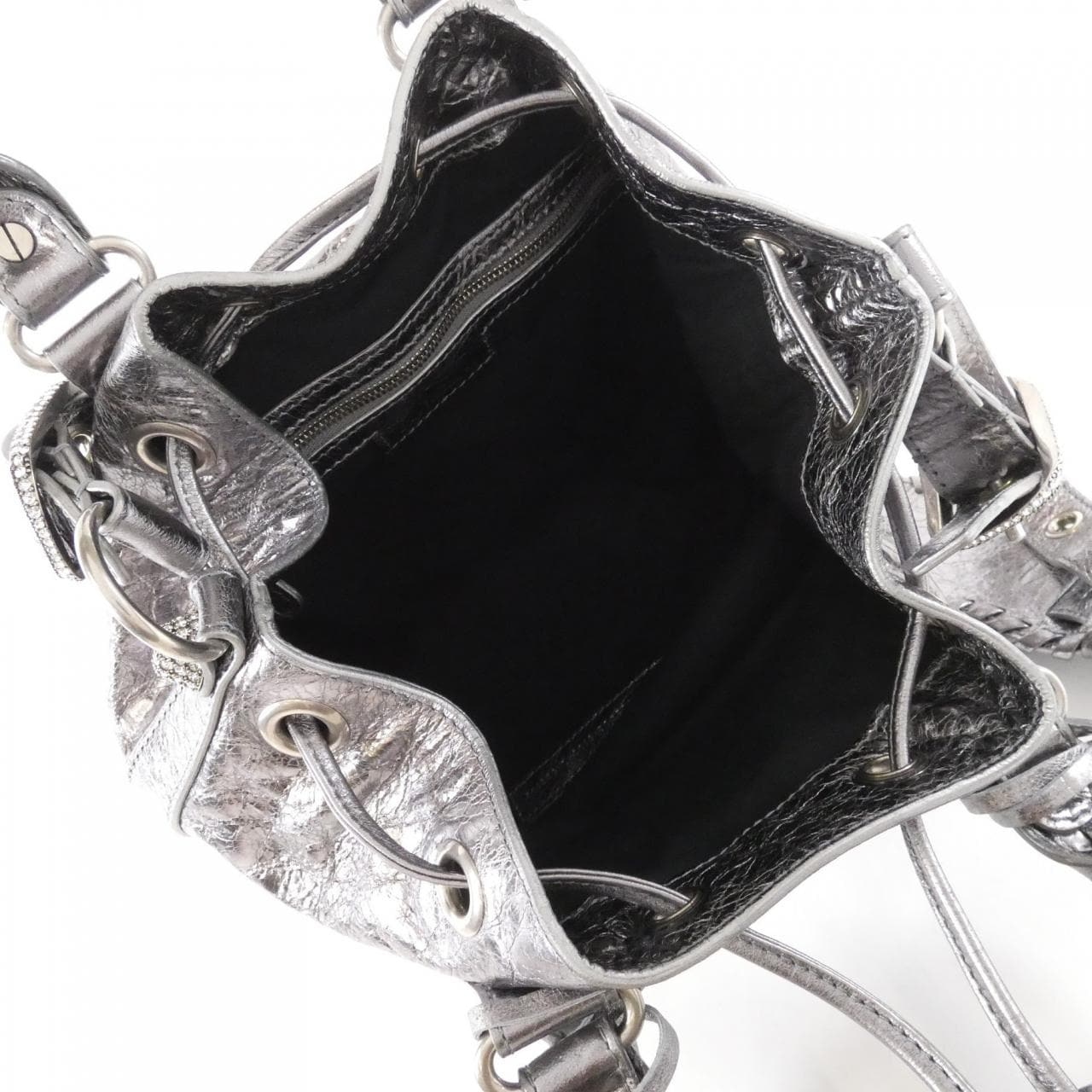 BALENCIAGA Le Cagole 702432 Bag Leather 黑色 皮革 中古品A - 縮圖 7