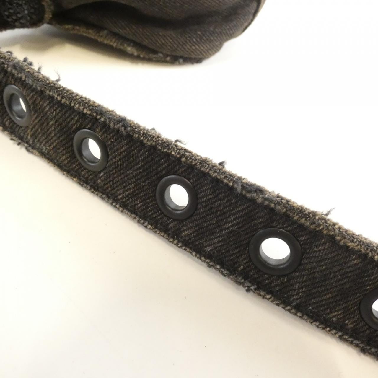 BALENCIAGA Le Cagole 671309 Bag Denim 黑色 牛仔布 中古品A - 縮圖 6