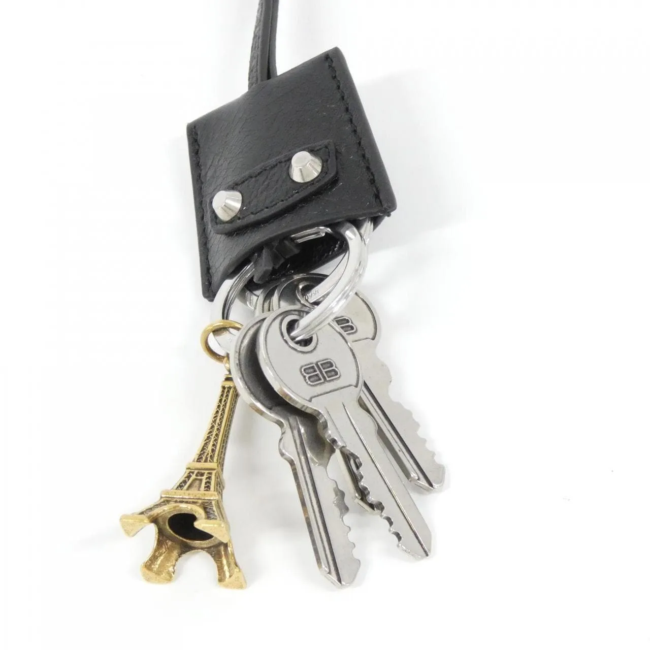 BALENCIAGA 795641 2AA9A Key Case Lambskin Black Lambskin Rank A - Thumbnail 2