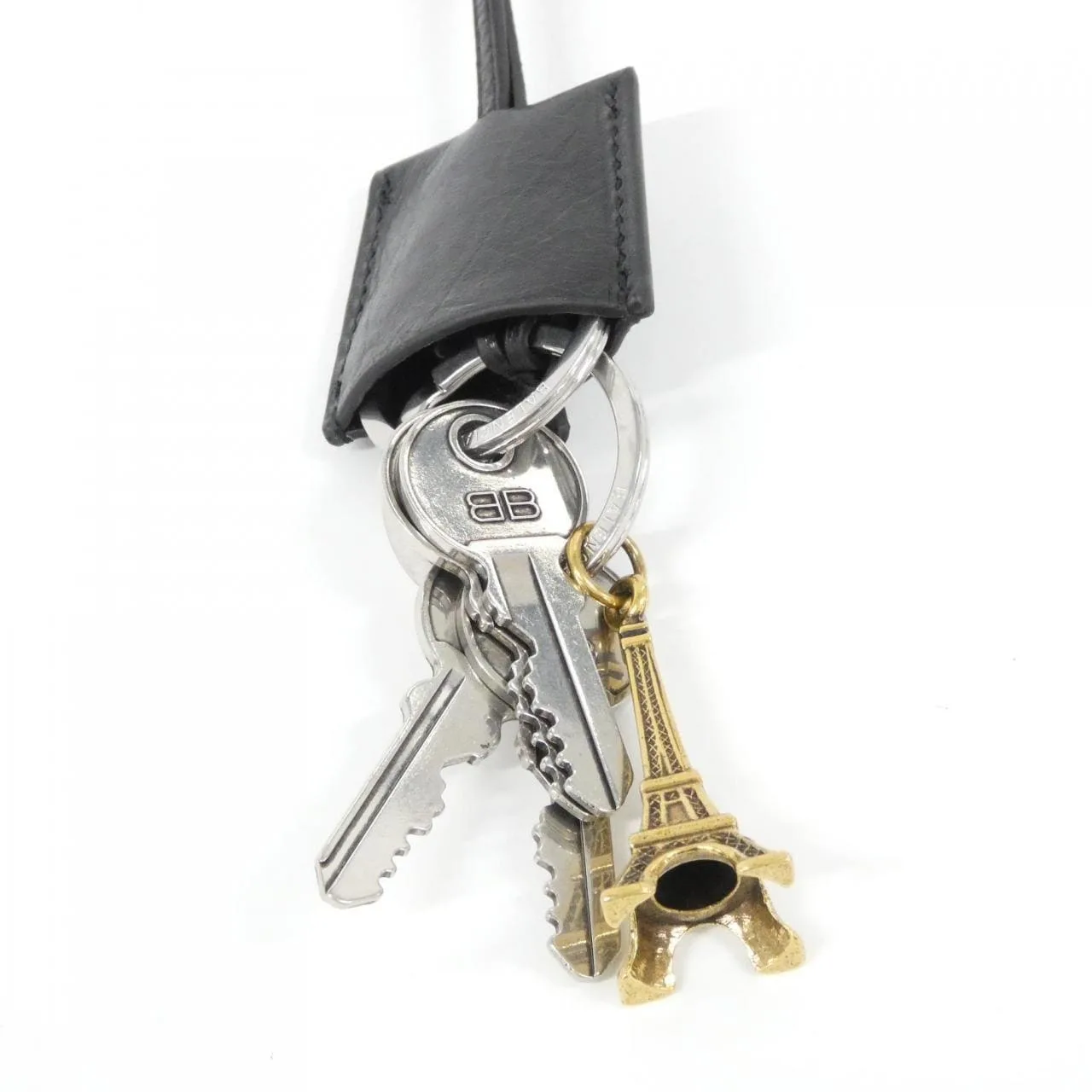 BALENCIAGA 795641 2AA9A Key Case Lambskin Black Lambskin Rank A - Thumbnail 3