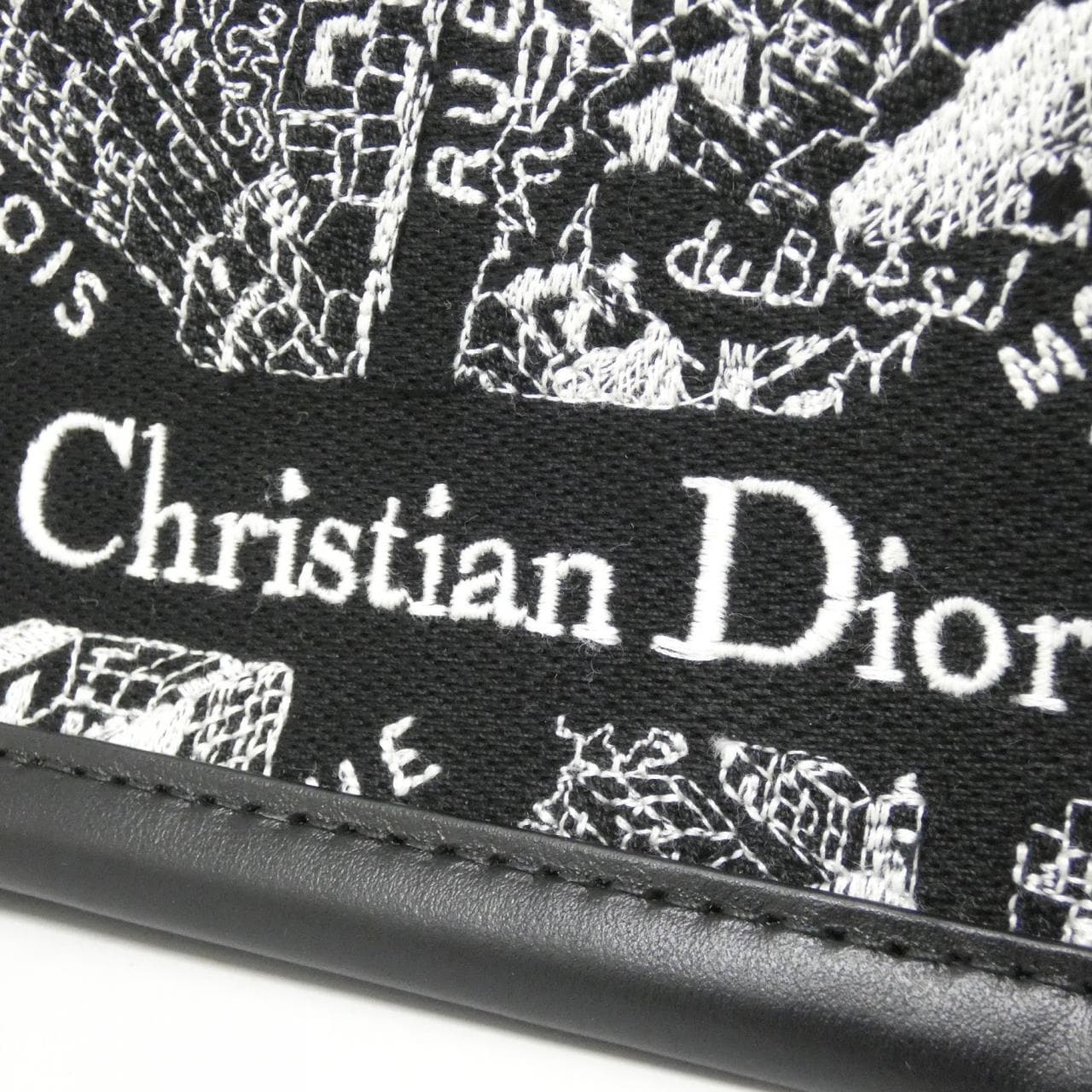 DIOR Book Tote M1325CETJ Tote Canvas Black Canvas - Thumbnail 4