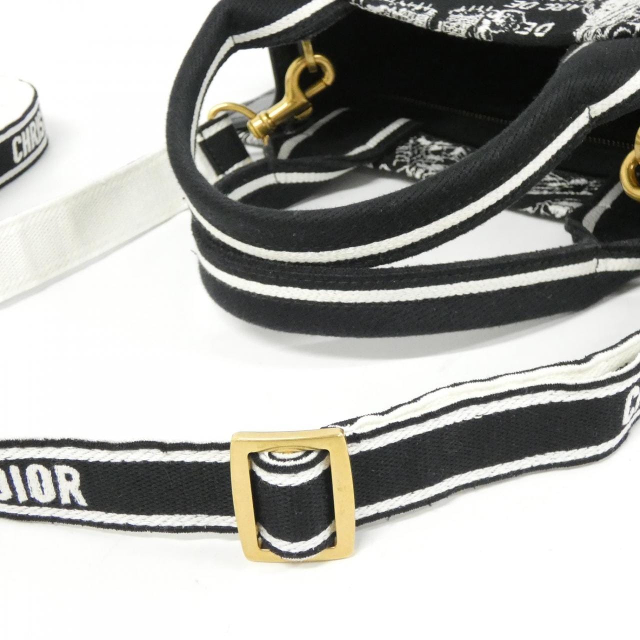 DIOR Book Tote M1325CETJ Tote Canvas Black Canvas - Thumbnail 8