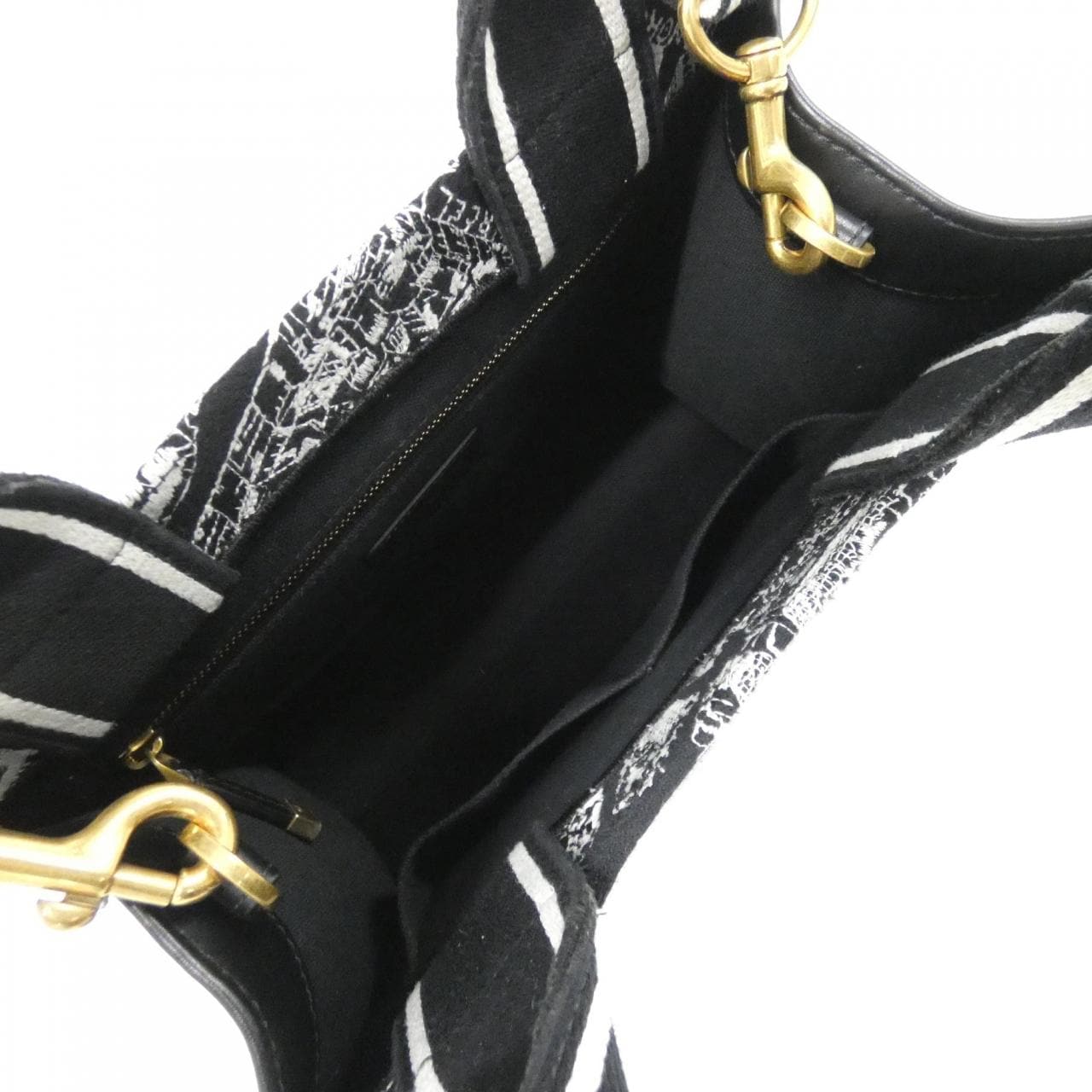 DIOR Book Tote M1325CETJ Tote Canvas Black Canvas - Thumbnail 9