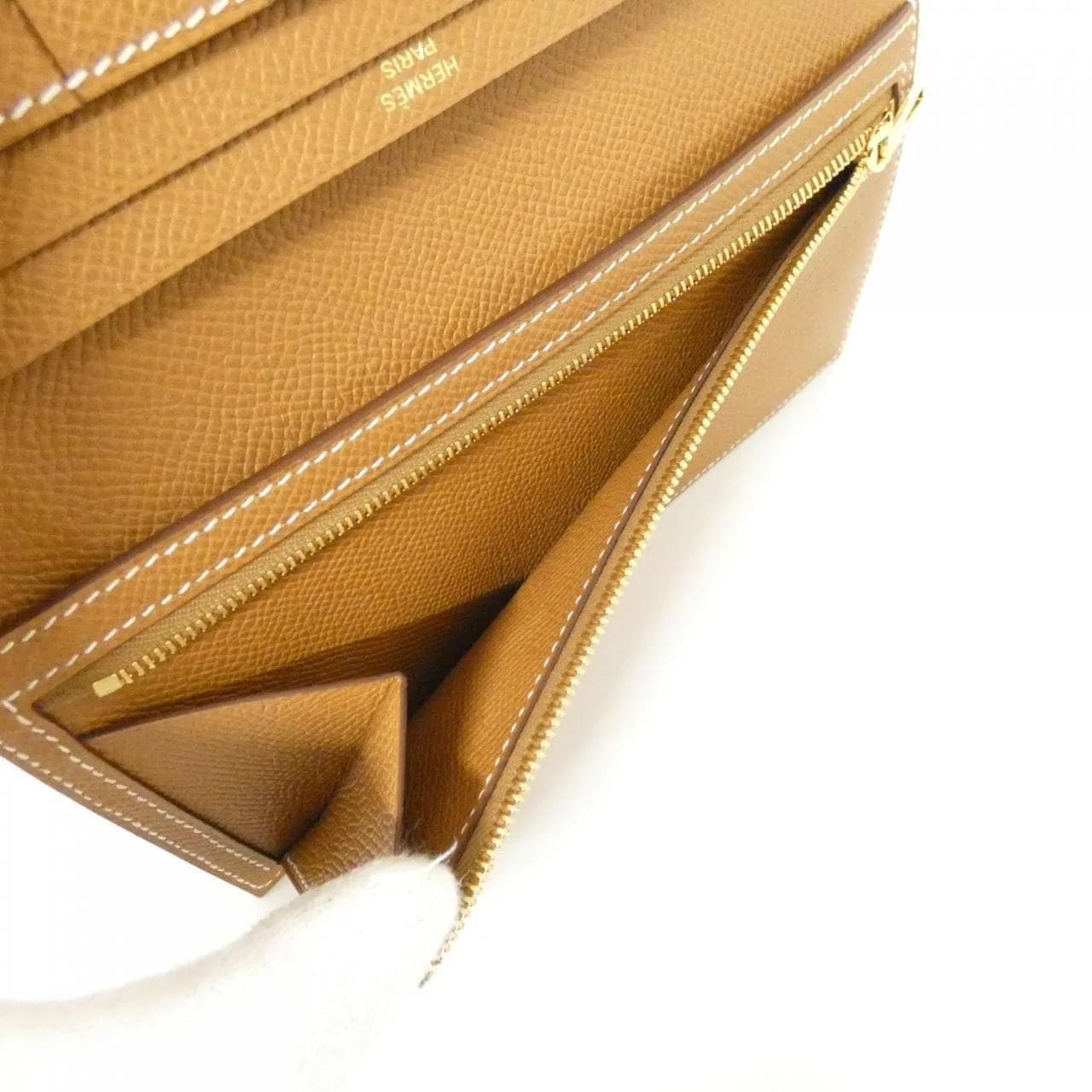 HERMES 039785CC Wallet Epsom 金色 Epsom 皮 未使用品 - 縮圖 5