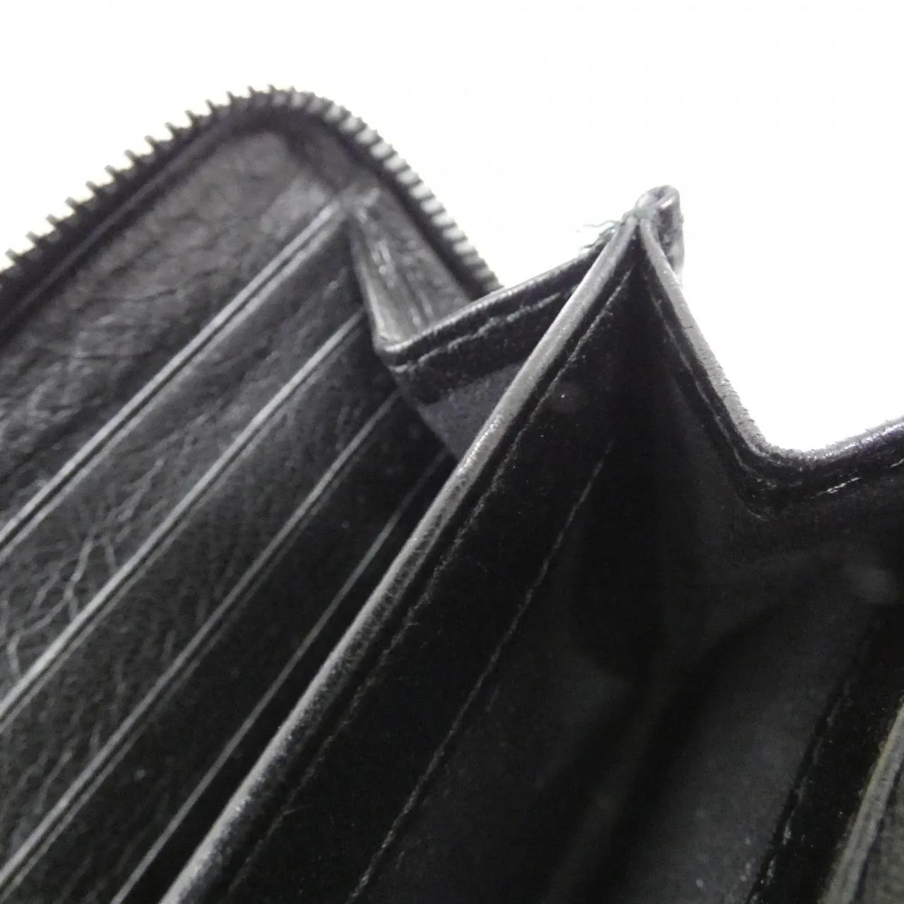 BALENCIAGA 443655 0FE4N Wallet Lambskin Black Lambskin Rank A - Thumbnail 7