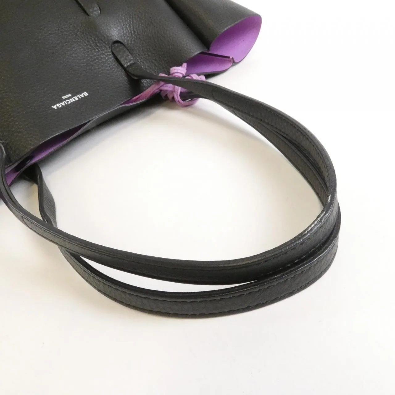 BALENCIAGA Everyday 475199 D6W1N Tote Leather 黑色 皮革 中古品B - 縮圖 6