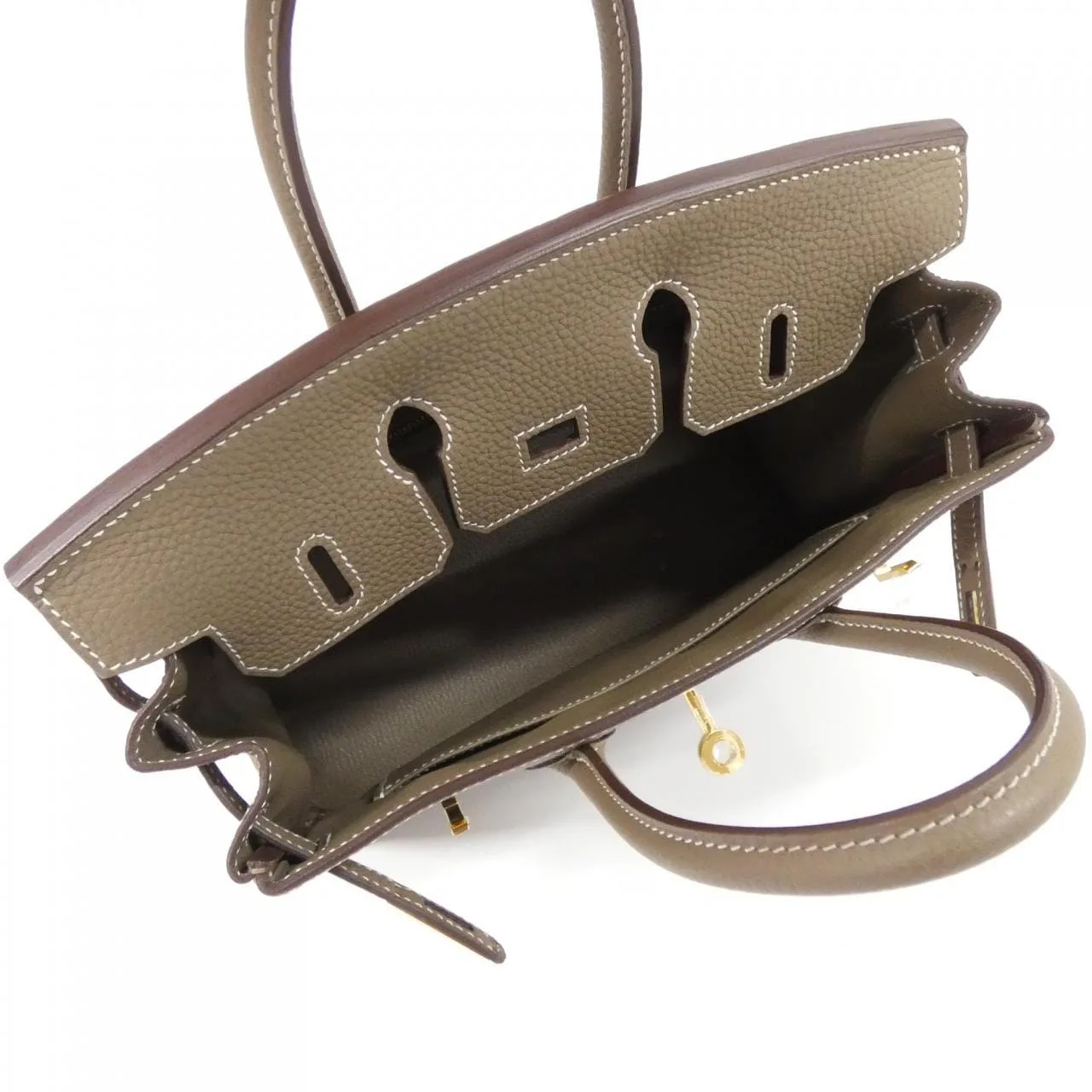 HERMES Birkin 041344CC Handbag Togo Etoupe Togo Leather Unused - Thumbnail 6