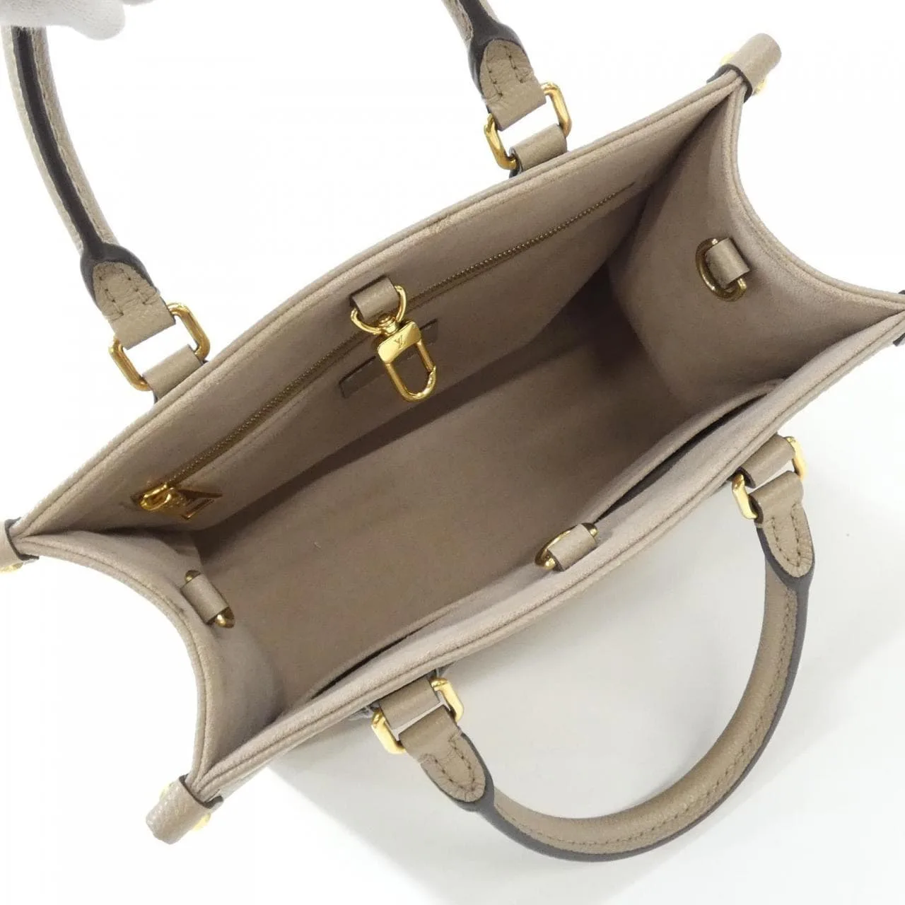 LOUIS VUITTON OnTheGo M45779 Handbag Monogram 黑色 Monogram 中古品A - 縮圖 5