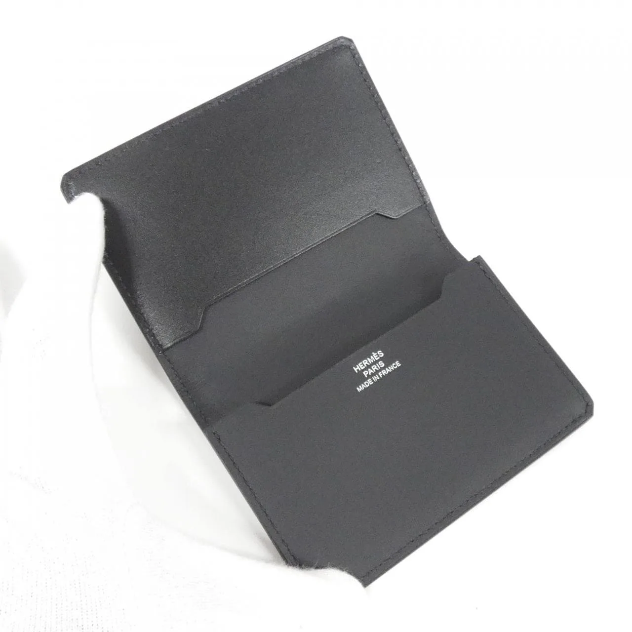 HERMES 070563CA Card Case 黑色 中古品A - 縮圖 4