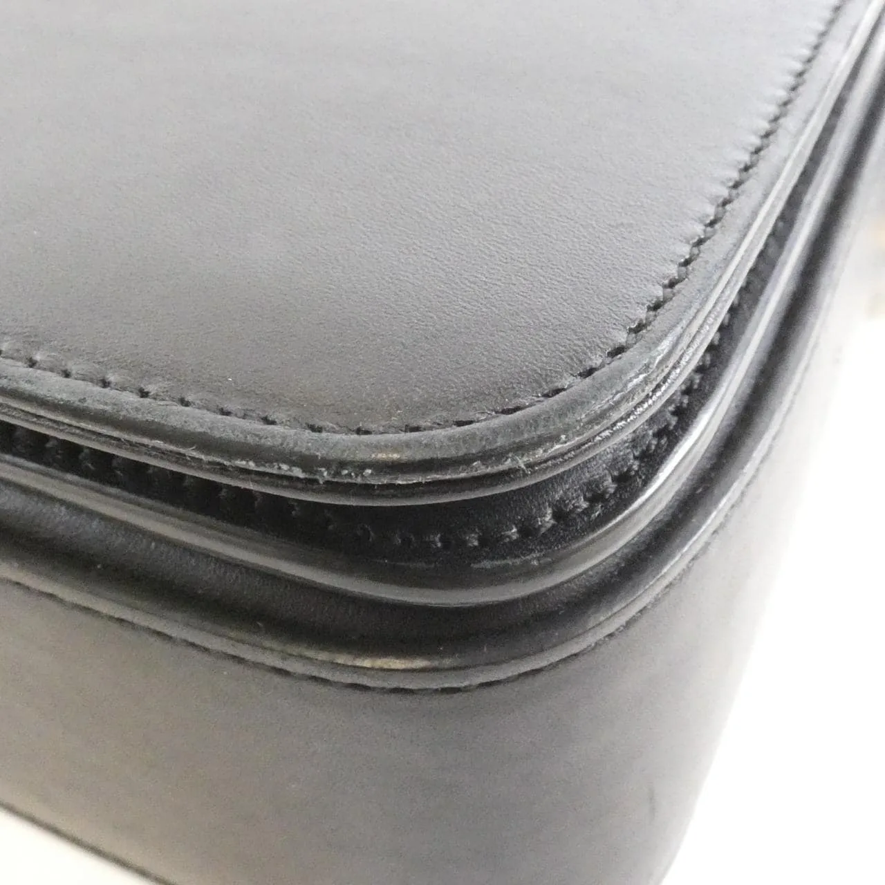 SAINT LAURENT 357403 C150J Shoulder Leather Black Leather - Thumbnail 3