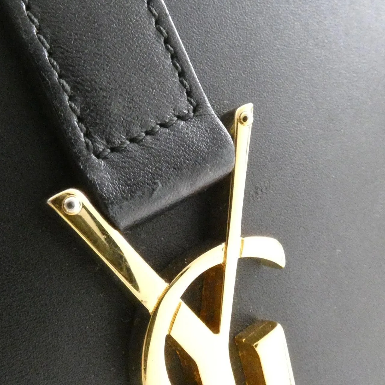 SAINT LAURENT 357403 C150J Shoulder Leather Black Leather - Thumbnail 5