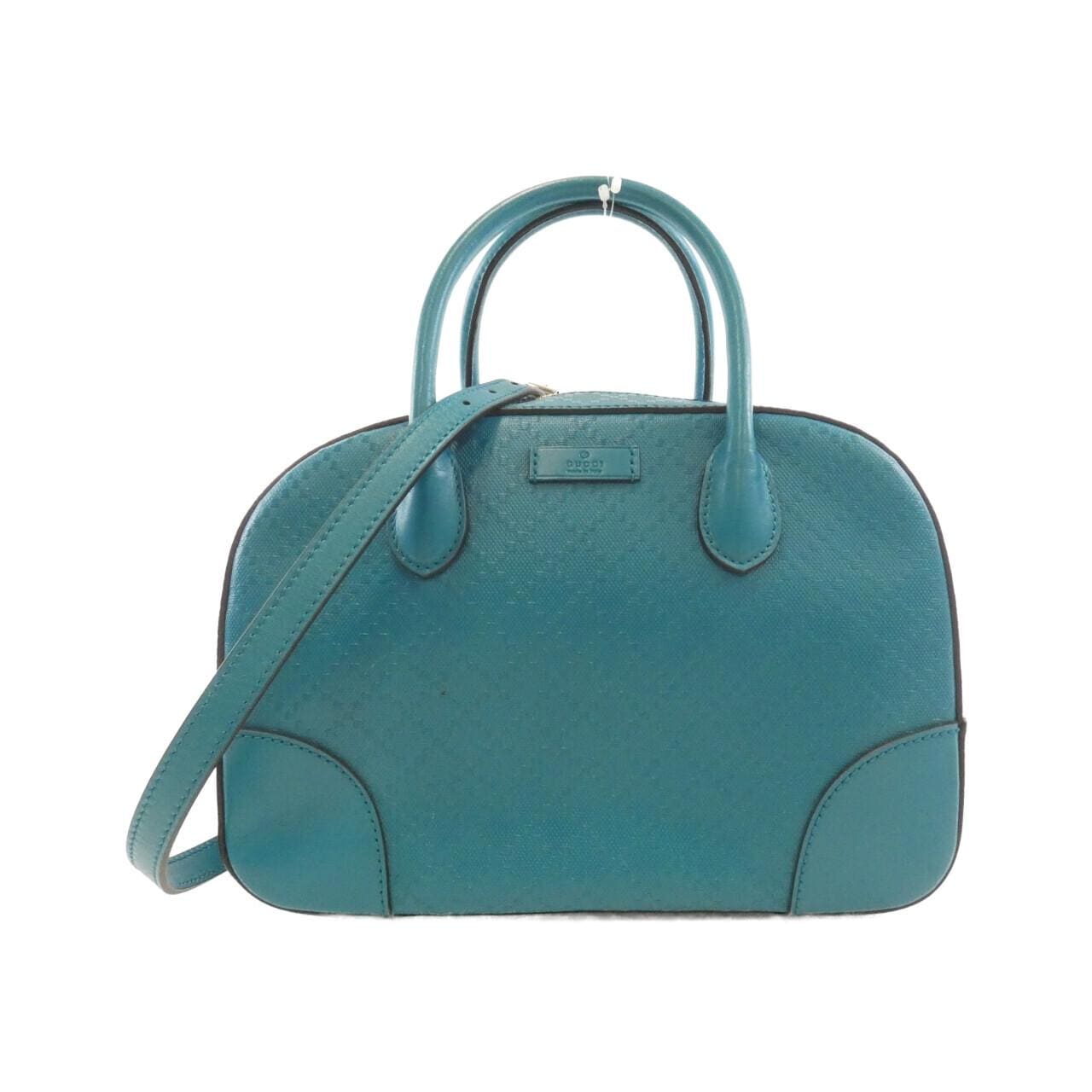 GUCCI 354224 AIZ1G Handbag Leather Blue