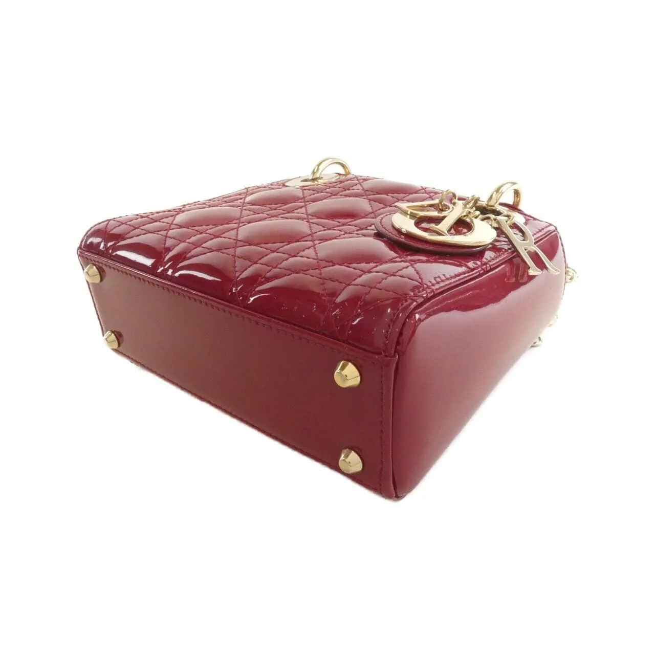 DIOR Lady Dior M0505OVRB Handbag Patent Leather 黑色 漆皮 中古品B - 縮圖 3