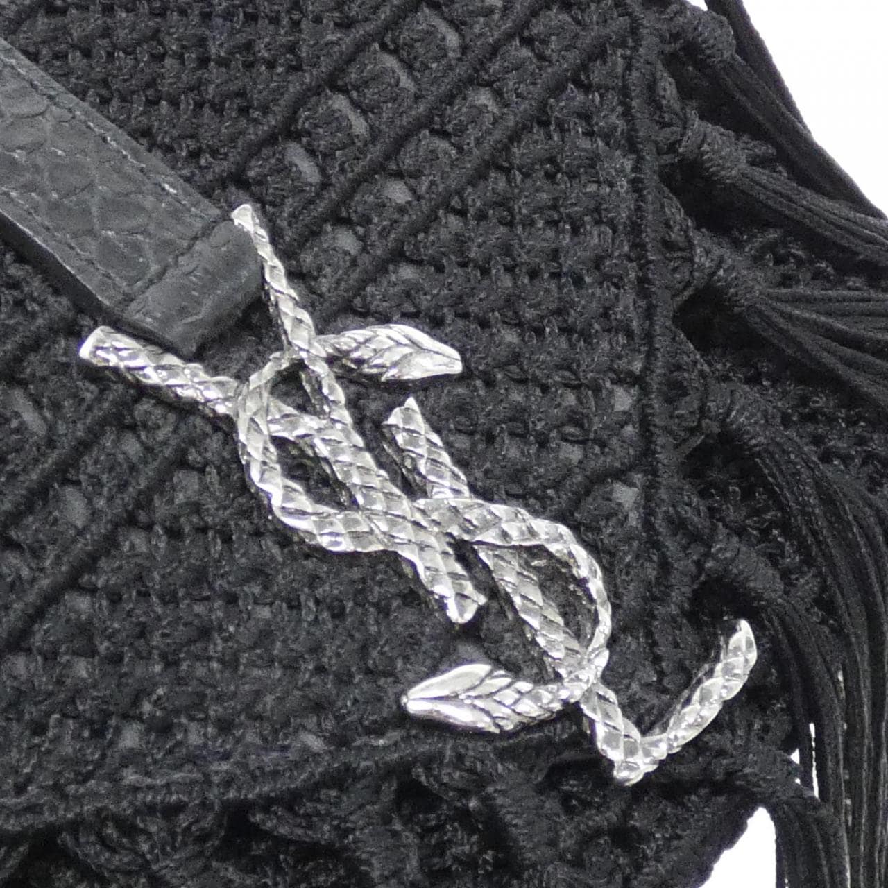 SAINT LAURENT 412238 Handbag Canvas Black Canvas - Thumbnail 6