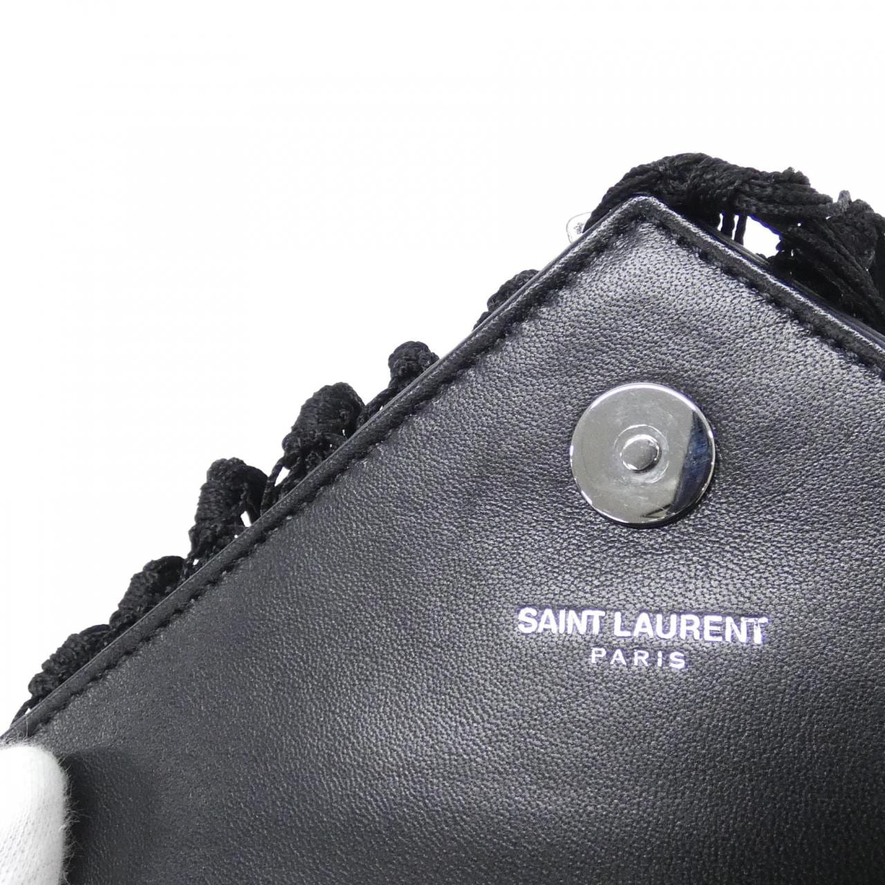 SAINT LAURENT 412238 Handbag Canvas Black Canvas - Thumbnail 9