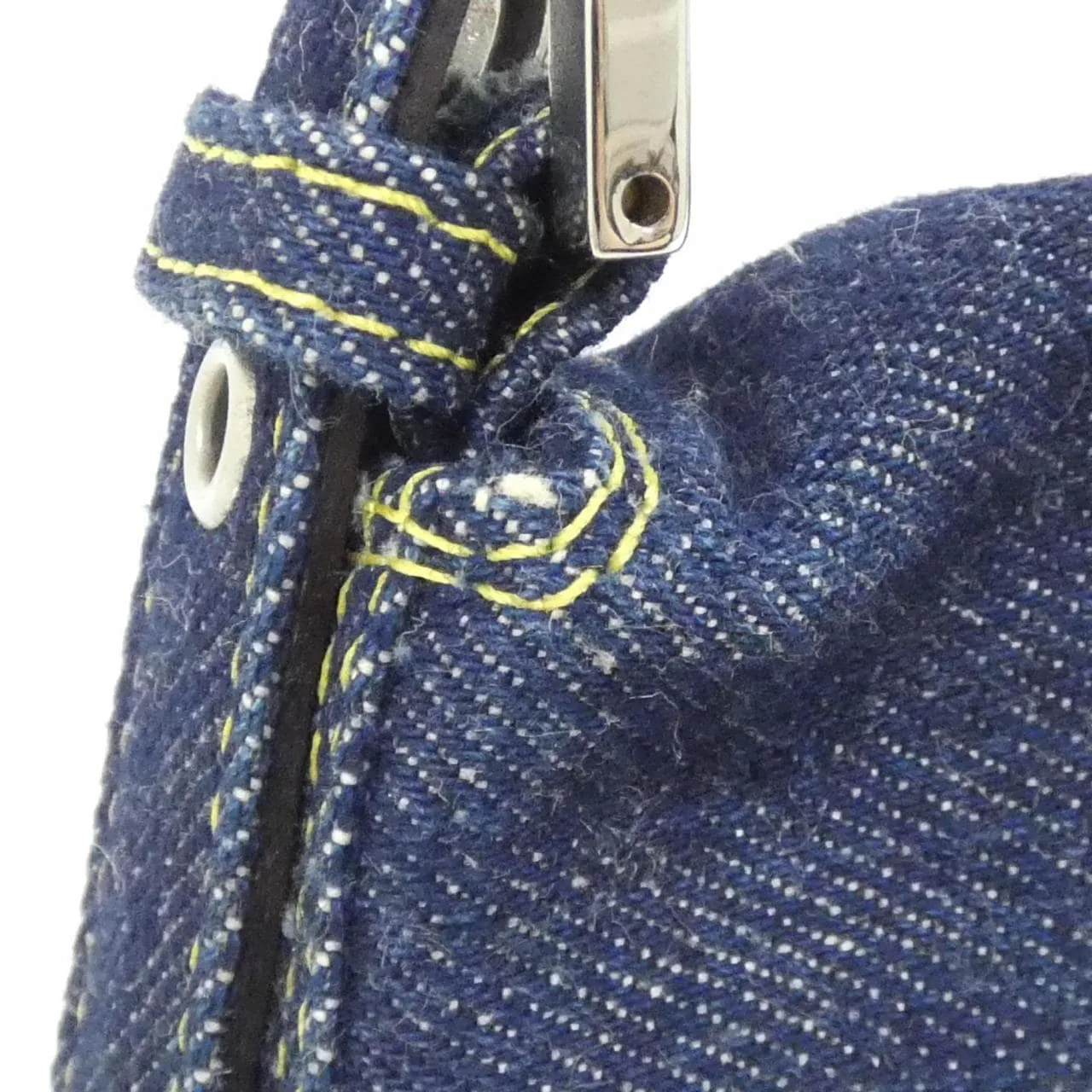 FENDI Baguette 26424 Shoulder Denim 深藍色 牛仔布 中古品A - 縮圖 5