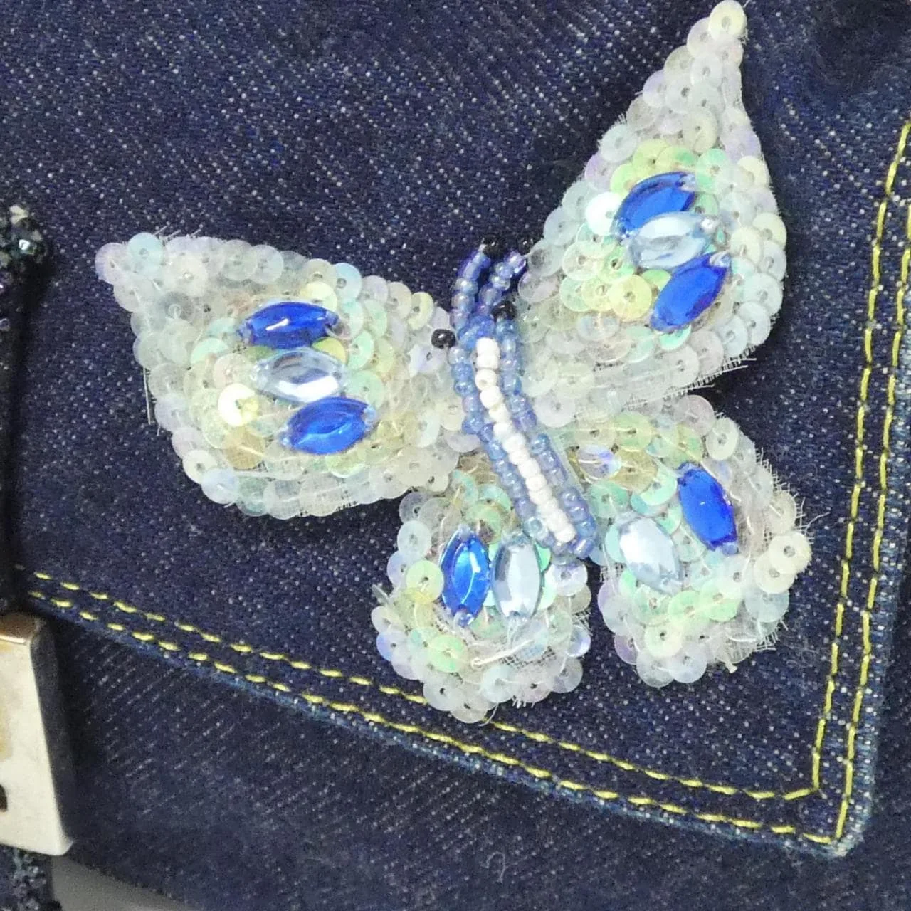 FENDI Baguette 26424 Shoulder Denim 深藍色 牛仔布 中古品A - 縮圖 6