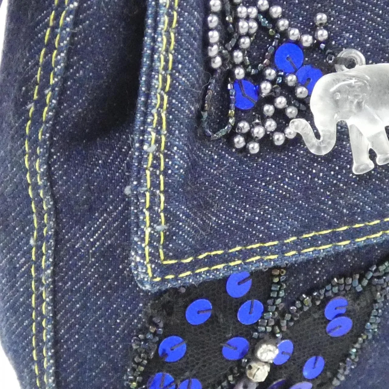 FENDI Baguette 26424 Shoulder Denim 深藍色 牛仔布 中古品A - 縮圖 7