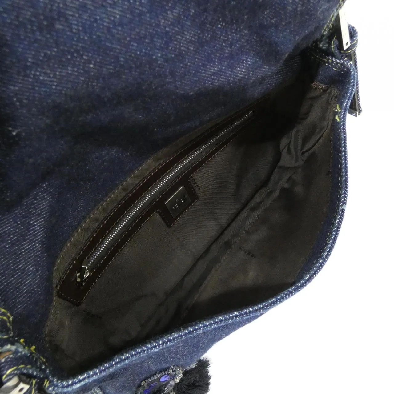 FENDI Baguette 26424 Shoulder Denim 深藍色 牛仔布 中古品A - 縮圖 10