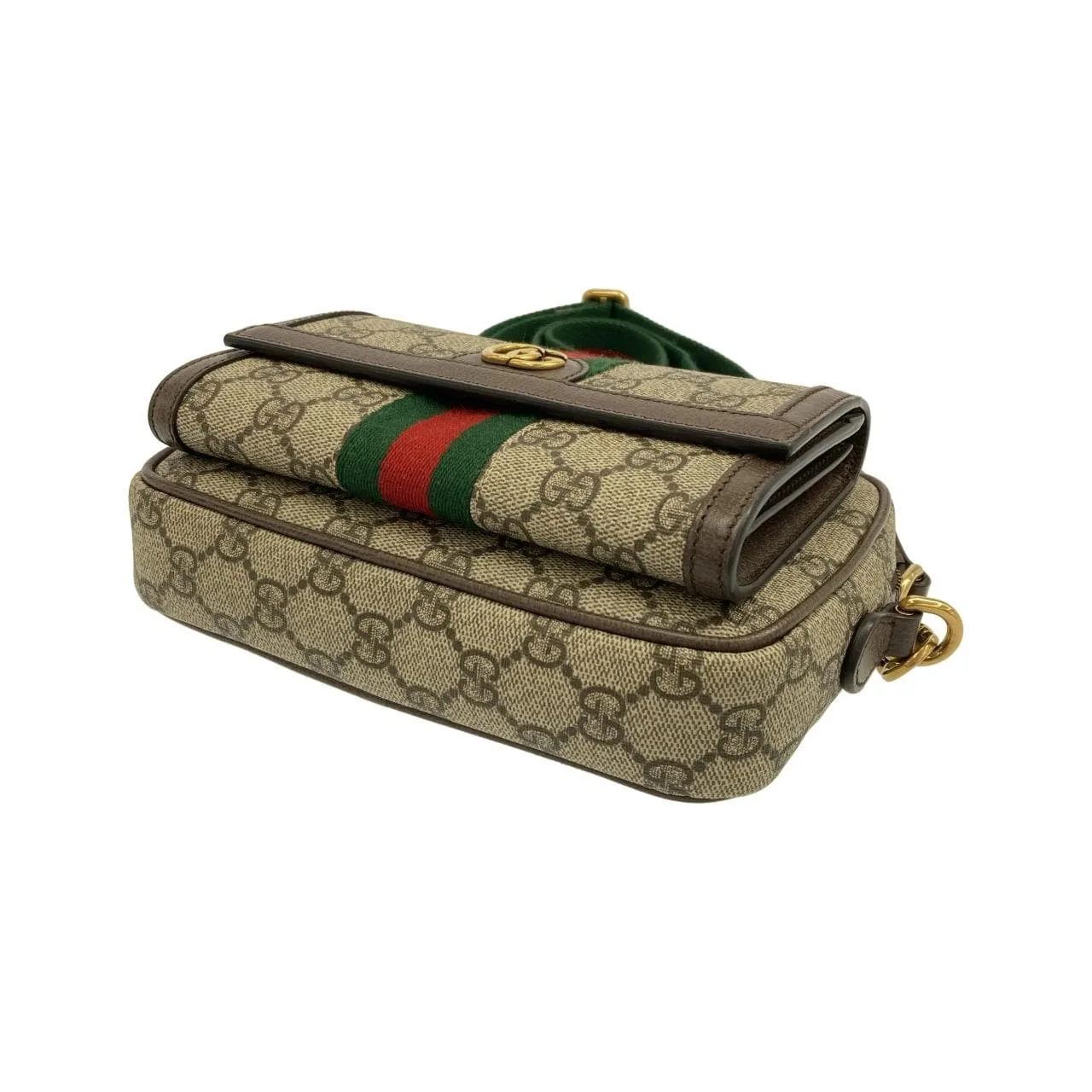 GUCCI 746308 96IWT Shoulder Canvas 黑色 帆布 中古品A - 縮圖 3