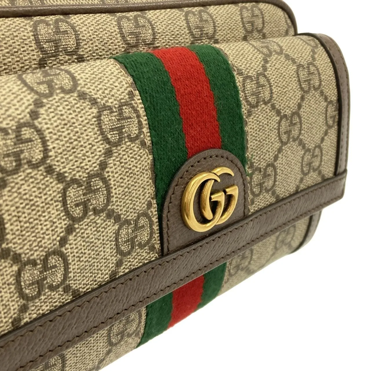 GUCCI 746308 96IWT Shoulder Canvas 黑色 帆布 中古品A - 縮圖 5