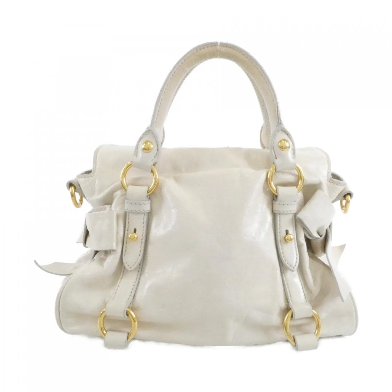 MIU MIU RT0438 Handbag 白色 中古品A - 縮圖 2