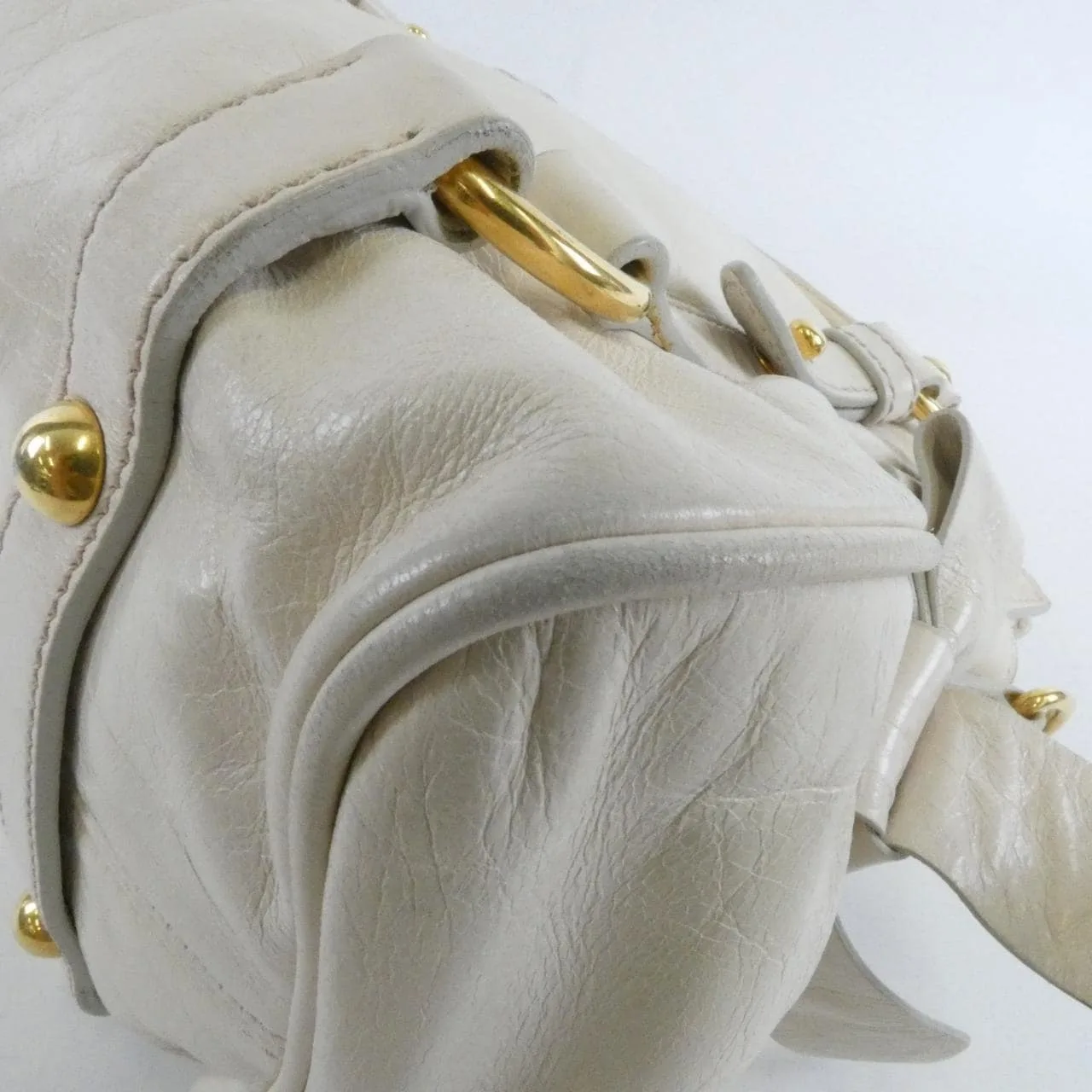 MIU MIU RT0438 Handbag 白色 中古品A - 縮圖 4