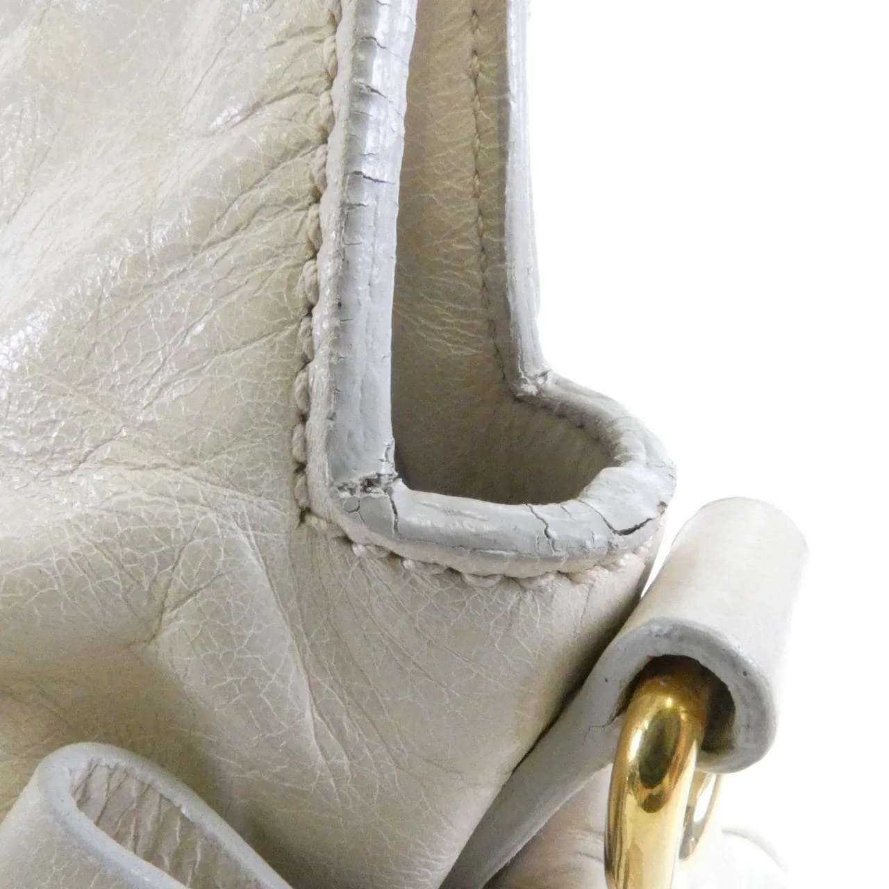 MIU MIU RT0438 Handbag 白色 中古品A - 縮圖 5