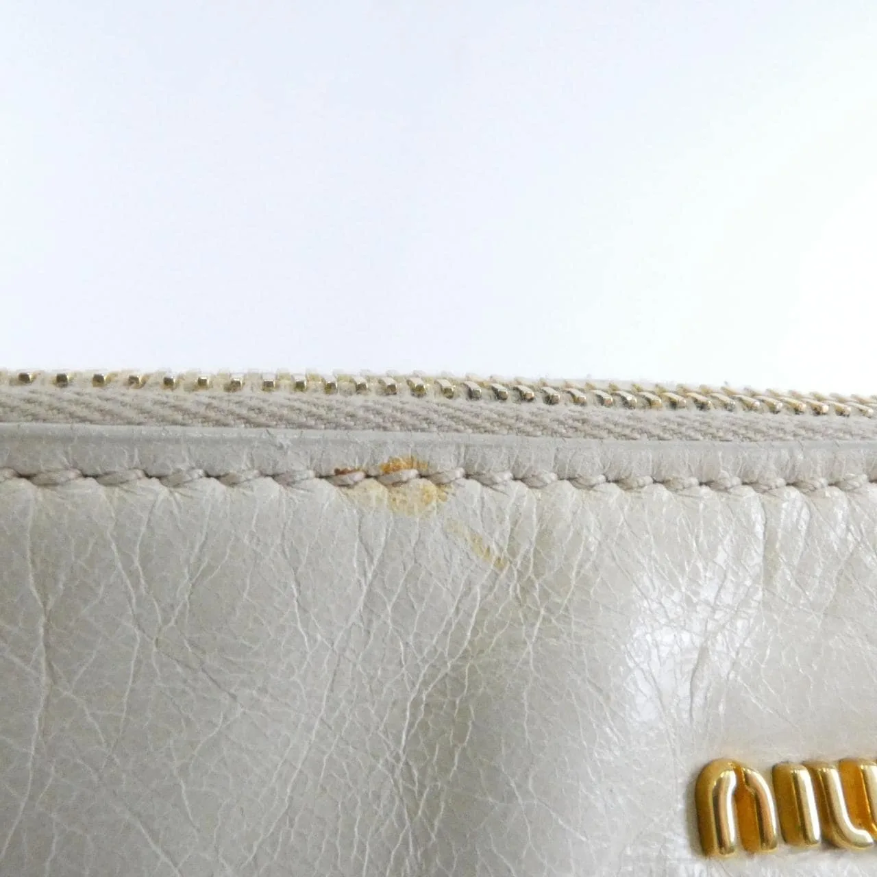 MIU MIU RT0438 Handbag 白色 中古品A - 縮圖 6