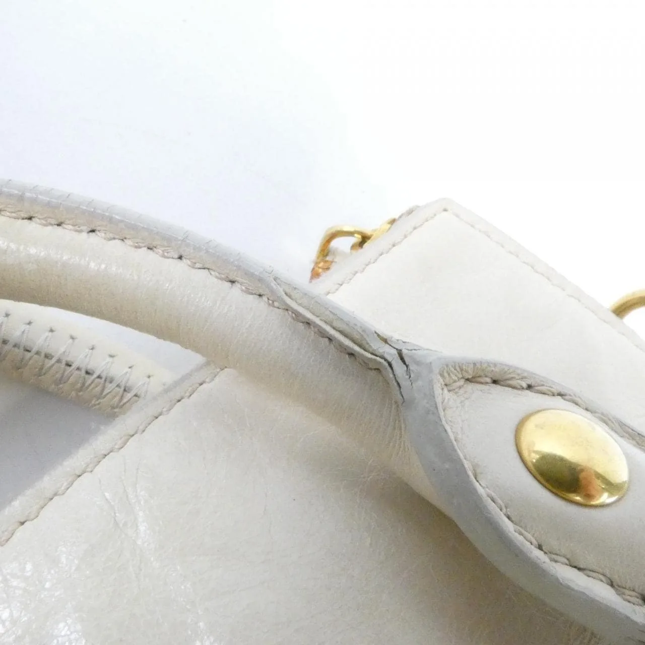 MIU MIU RT0438 Handbag 白色 中古品A - 縮圖 9