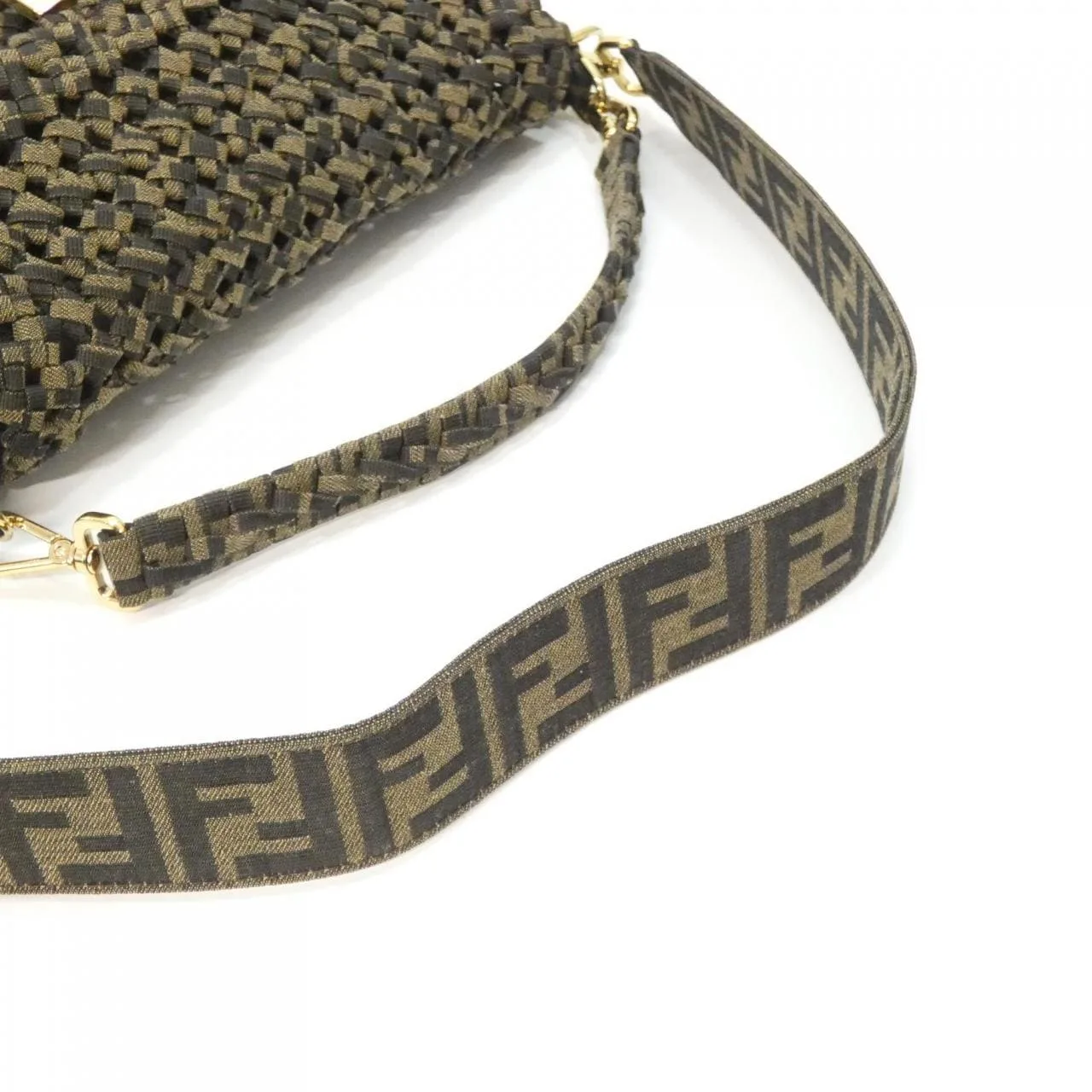 FENDI Baguette 8BR600 ABMR Shoulder Cotton Black Cotton Rank A - Thumbnail 3