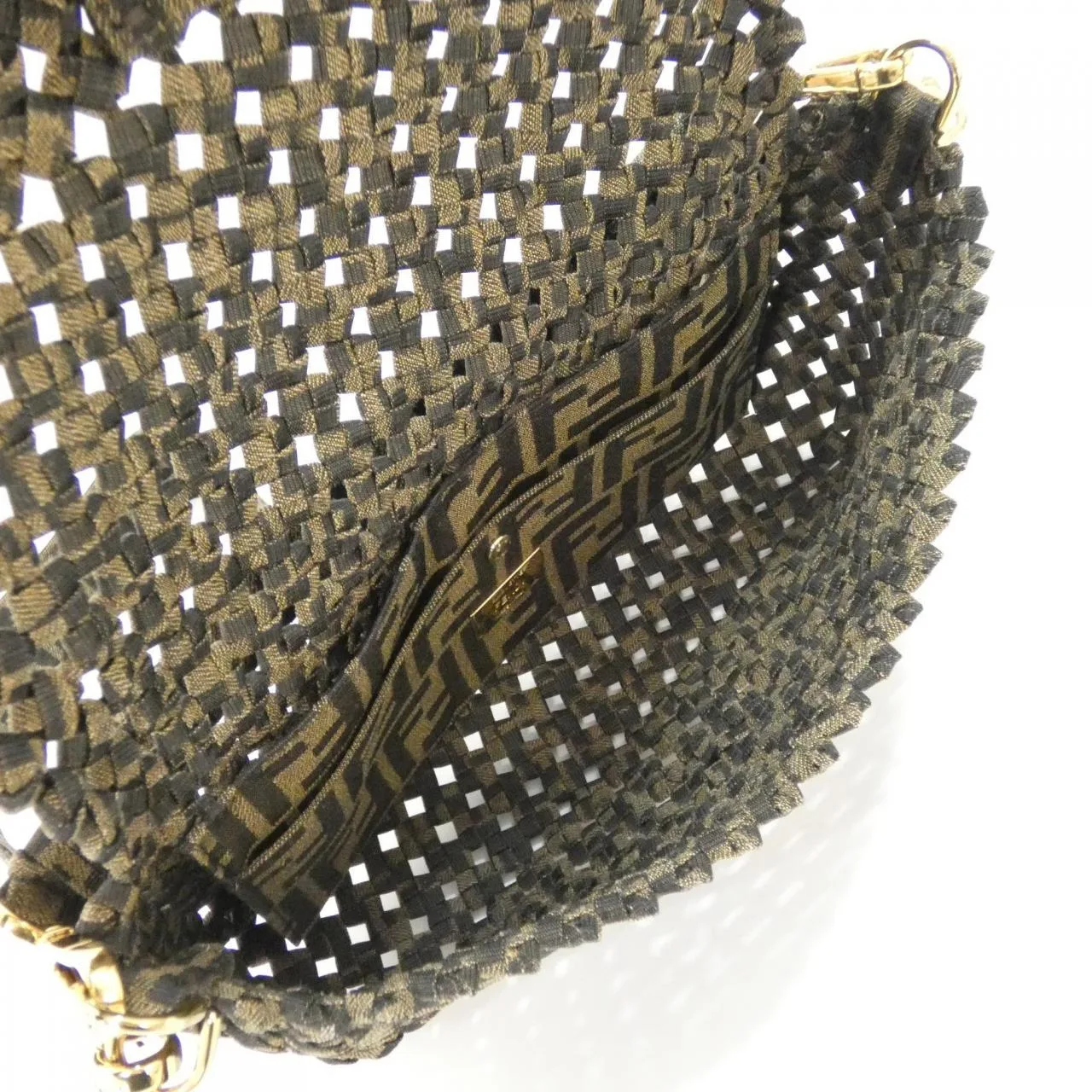 FENDI Baguette 8BR600 ABMR Shoulder Cotton Black Cotton Rank A - Thumbnail 4