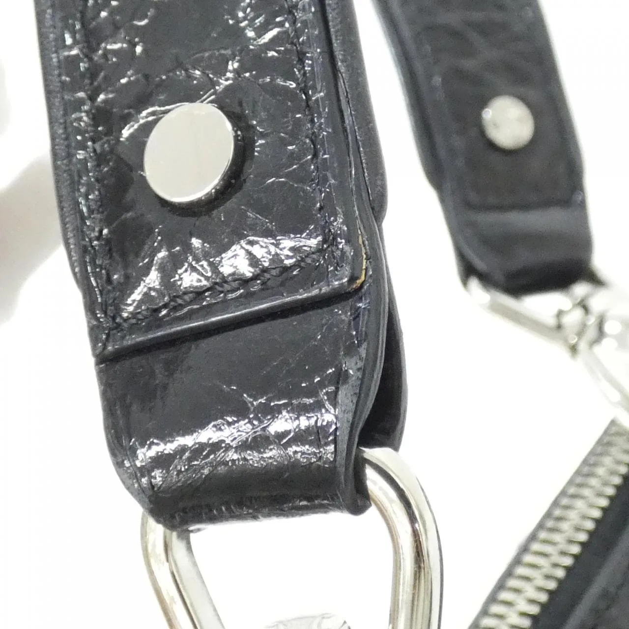 CELINE Handbag Leather Black Leather Rank B - Thumbnail 8