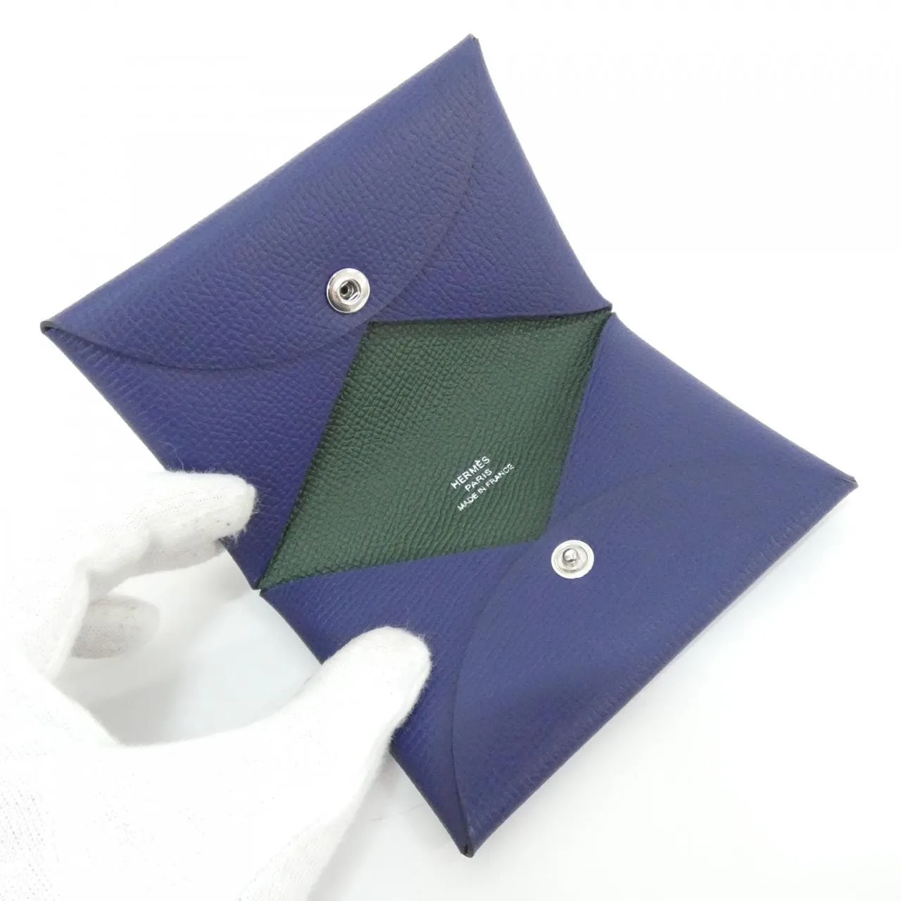 HERMES 078475CK Card Case Epsom