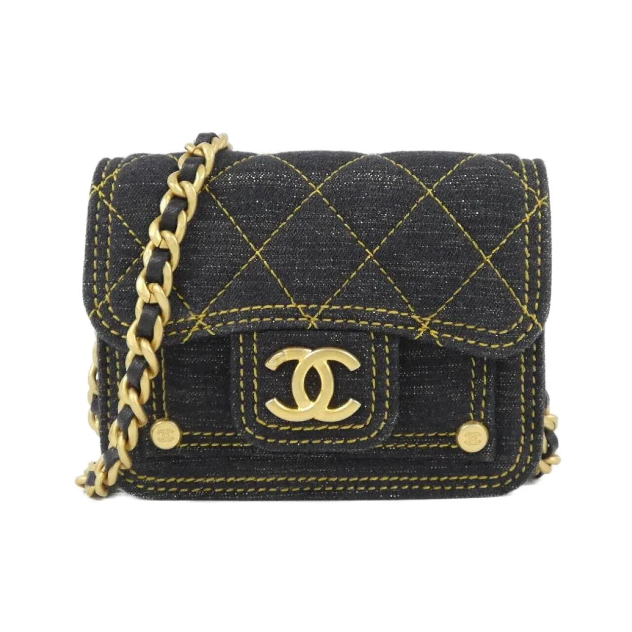 CHANEL Chanel 19 AP3349 Wallet Denim Black