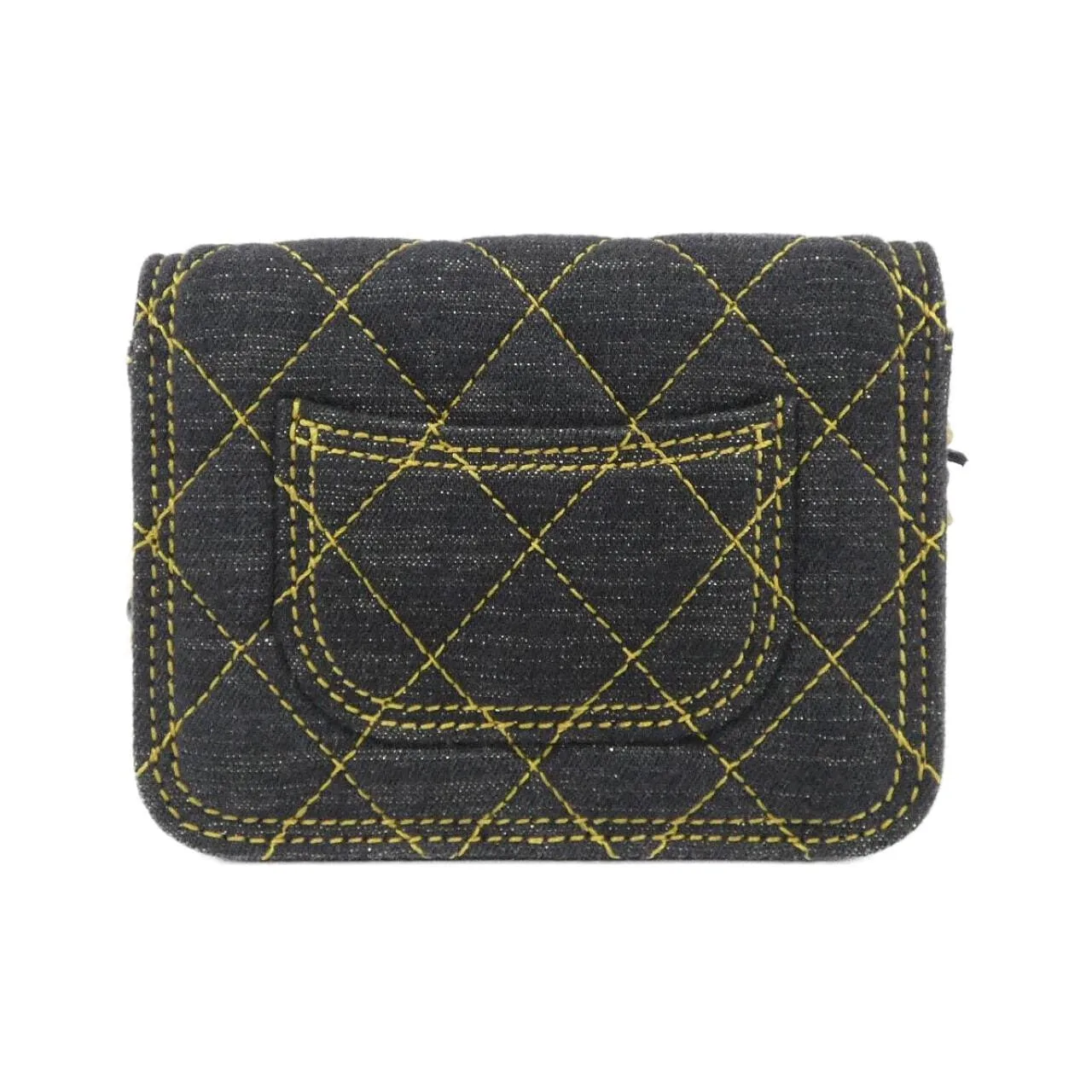 CHANEL Chanel 19 AP3349 Wallet Denim Black Denim Rank A - Thumbnail 2