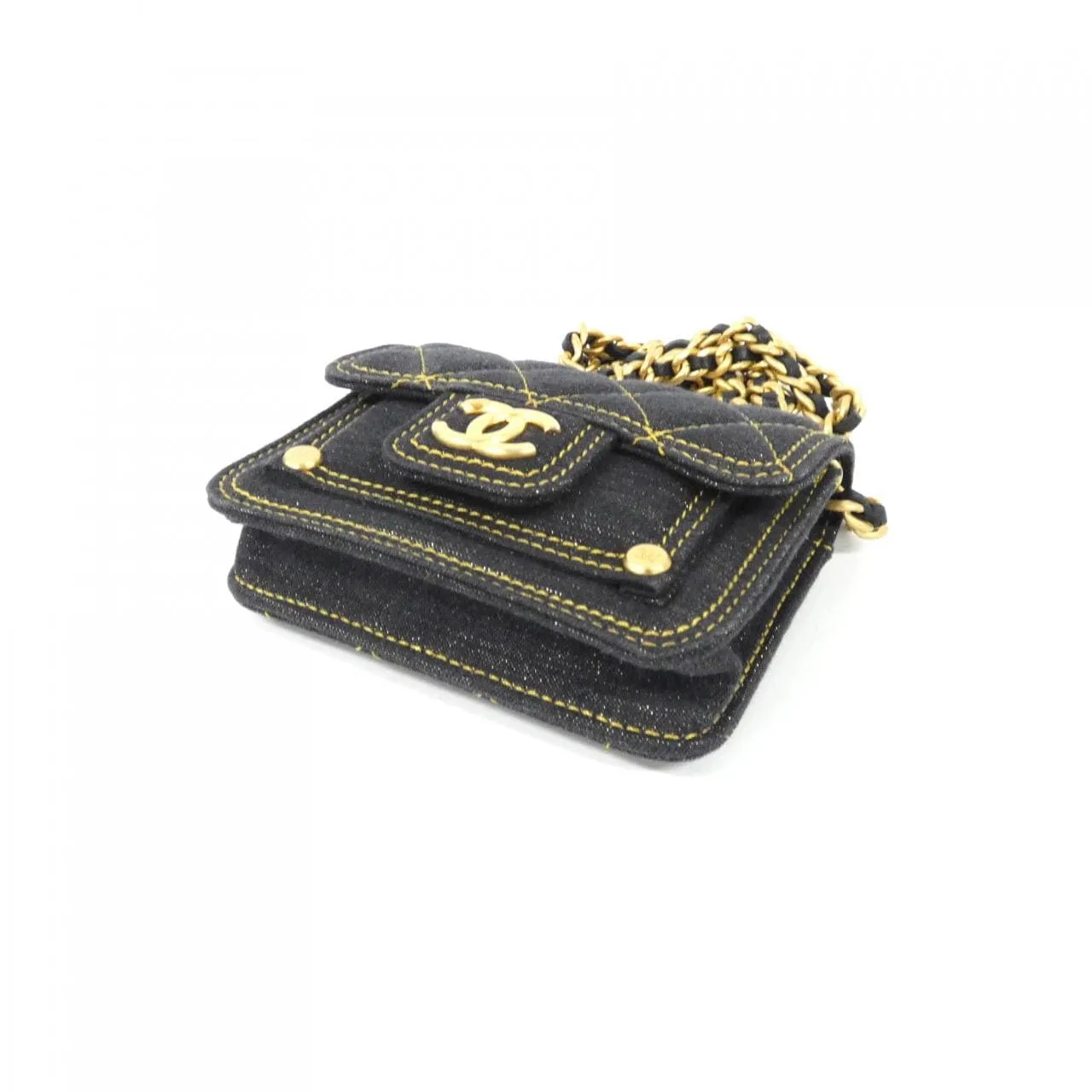 CHANEL Chanel 19 AP3349 Wallet Denim Black Denim Rank A - Thumbnail 3