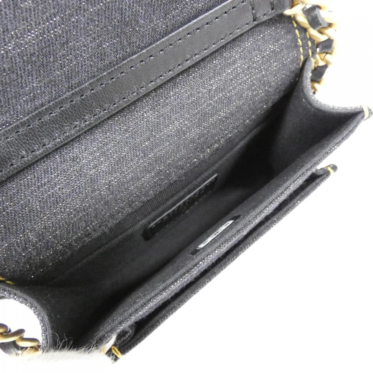 CHANEL Chanel 19 AP3349 Wallet Denim Black Denim Rank A - Thumbnail 10