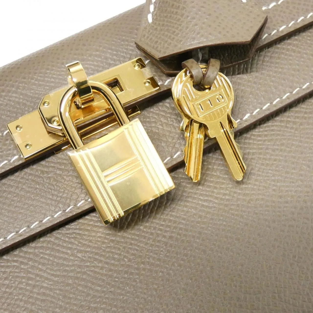 HERMES Kelly 038416CC Handbag Epsom Etoupe Epsom 皮 中古品A - 縮圖 5